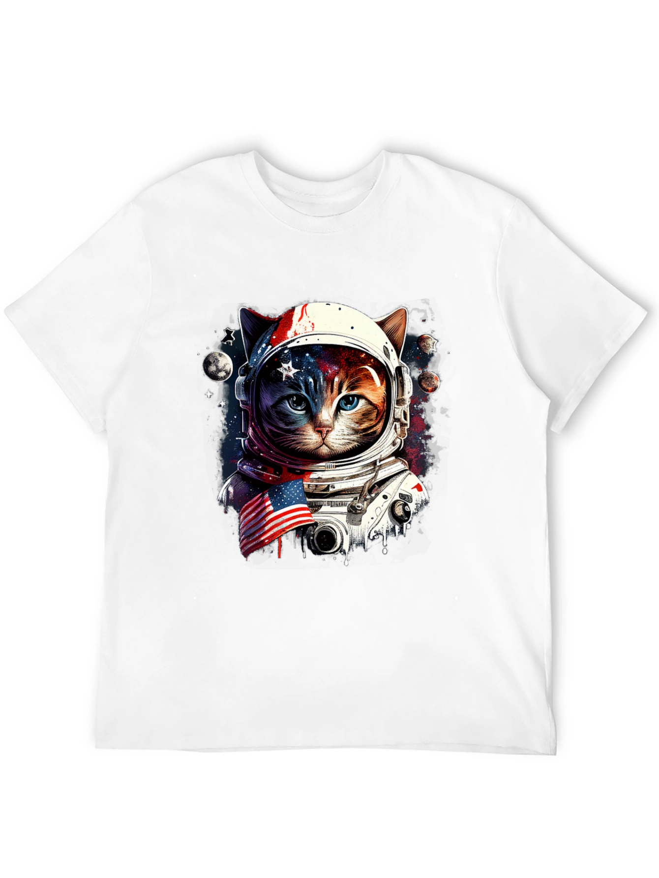 Astronaut Cat Graphic Tee