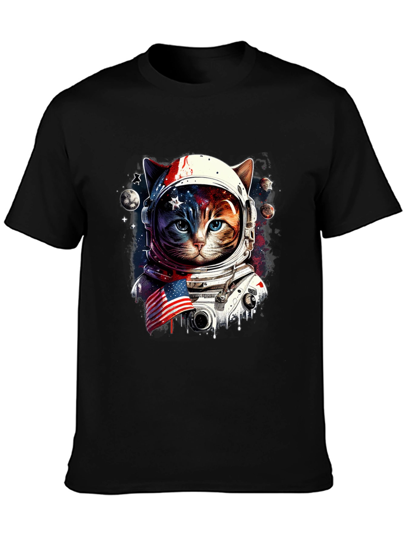 Astronaut Cat Graphic Tee