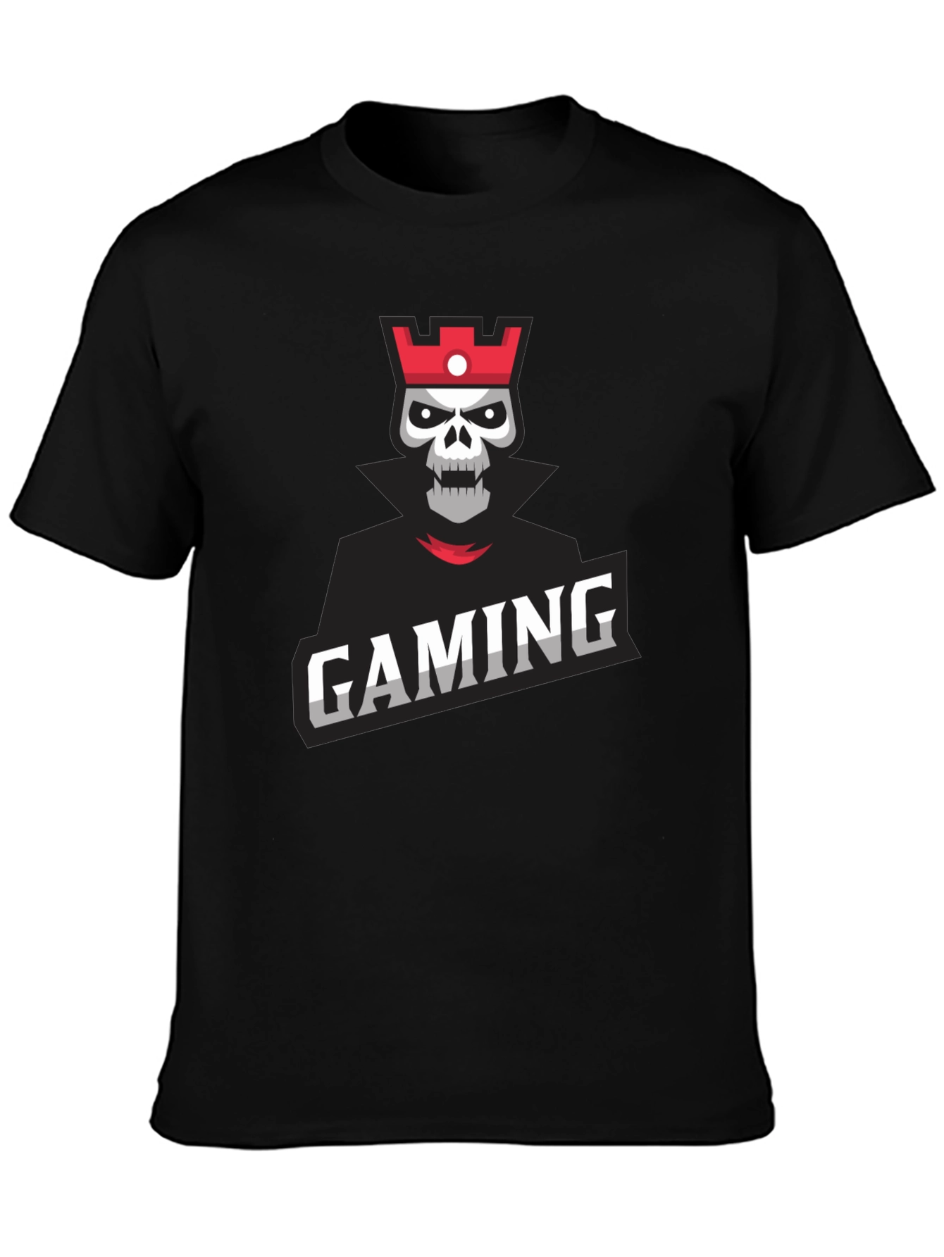 Gaming Skull King Graphic Tee - Black