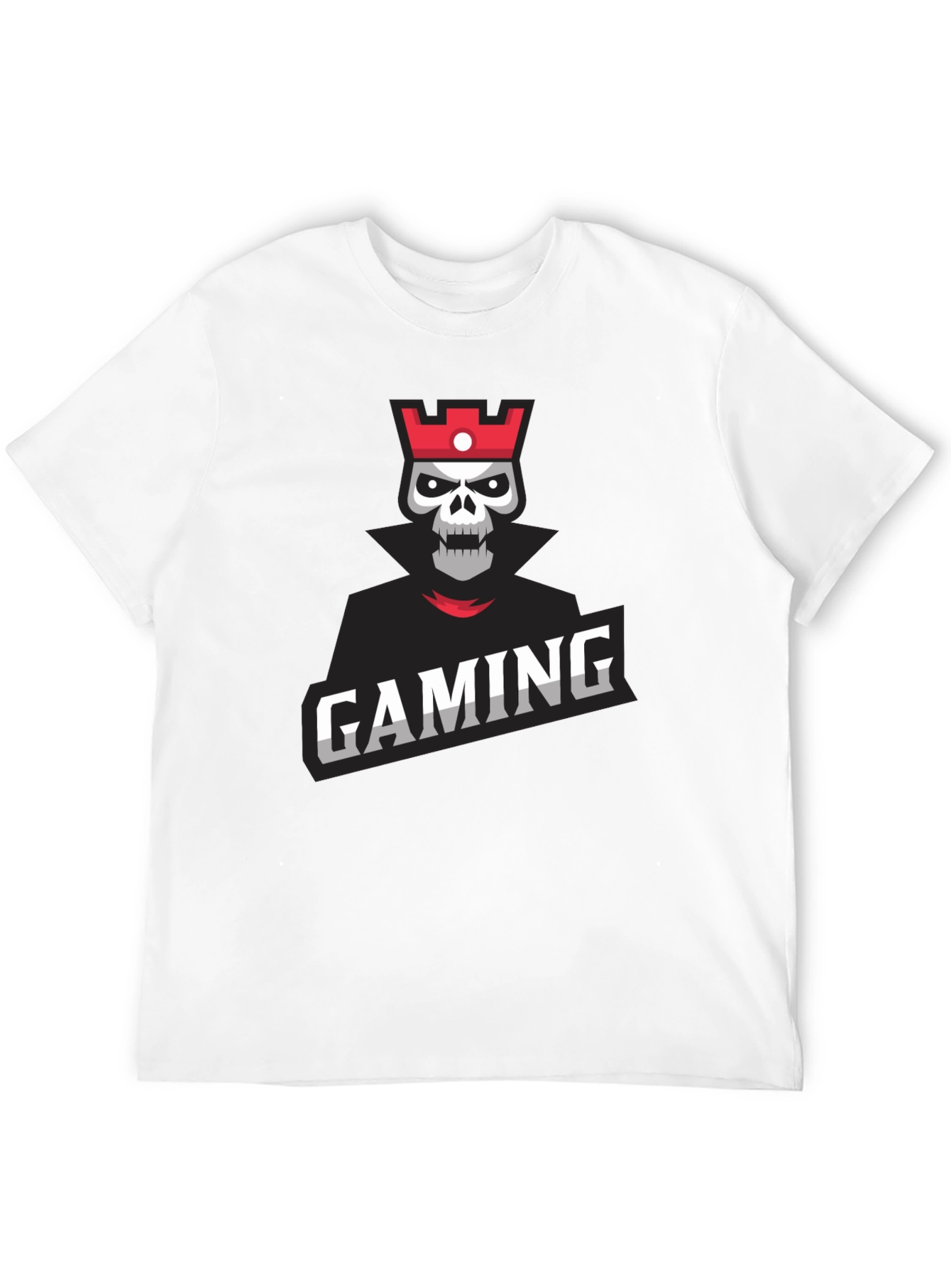 Gaming Skull King Graphic Tee - Black