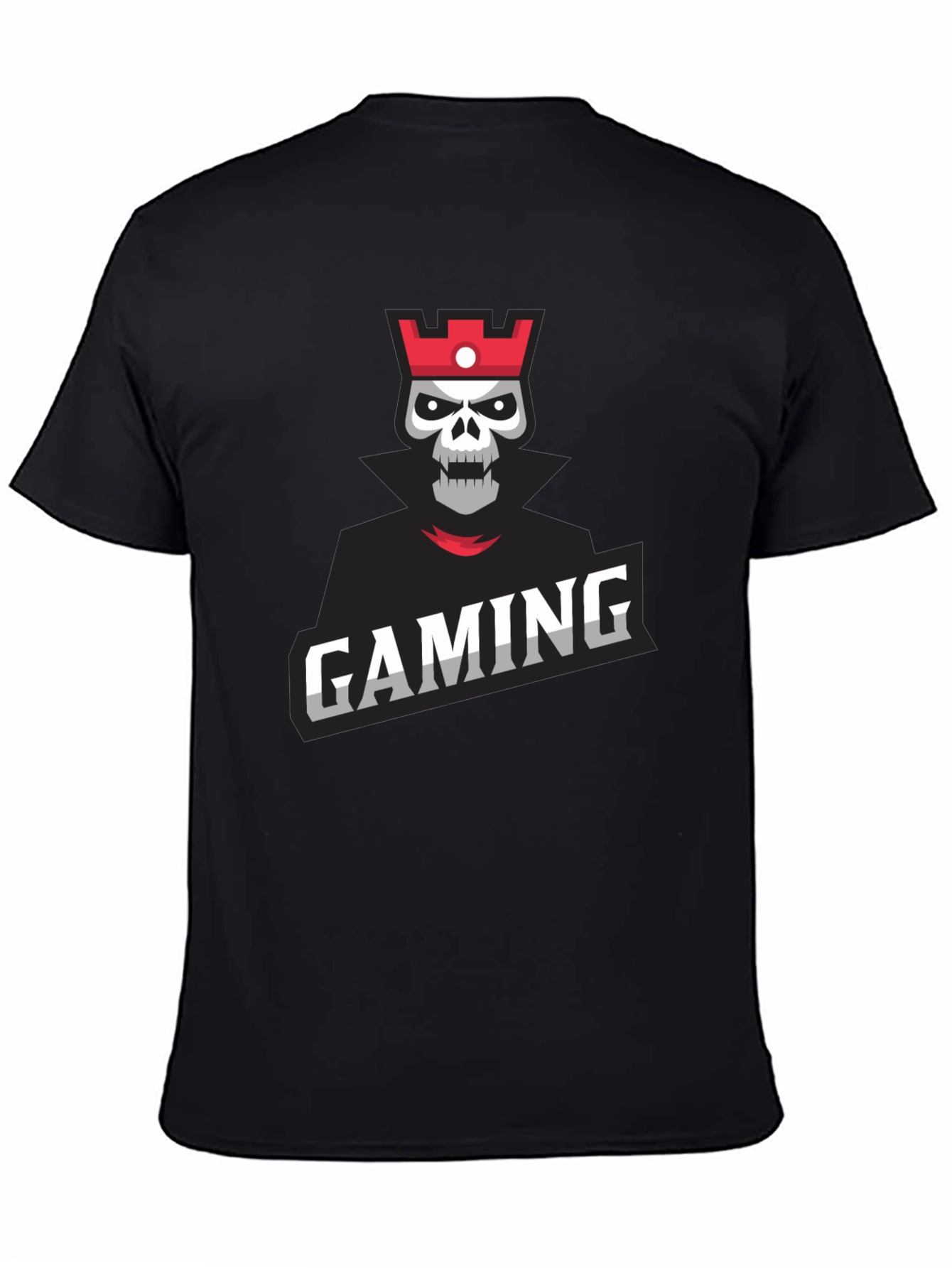 Gaming Skull King Graphic Tee - Black