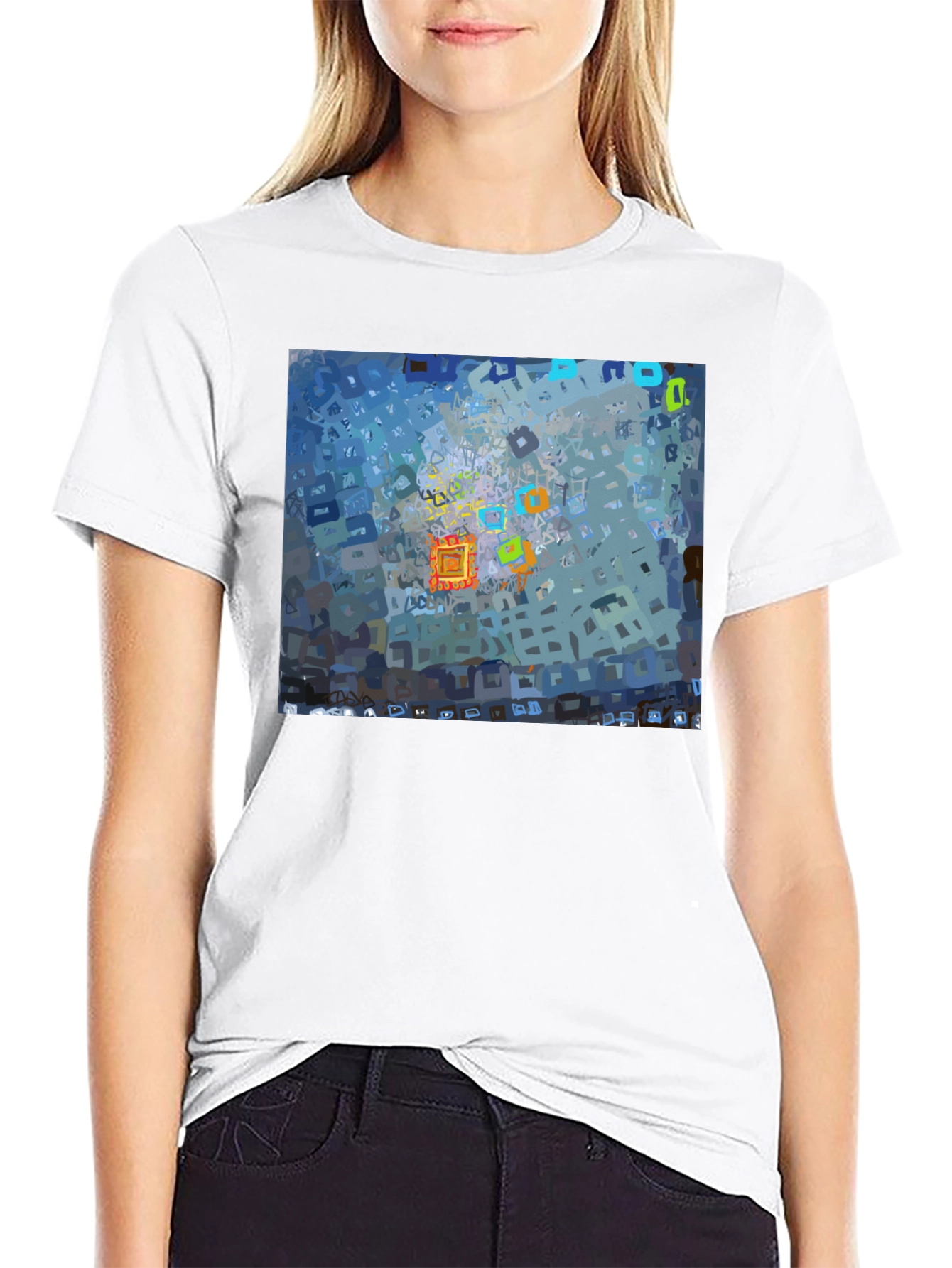 Abstract Pixel Art T-Shirt - Modern Graphic Tee