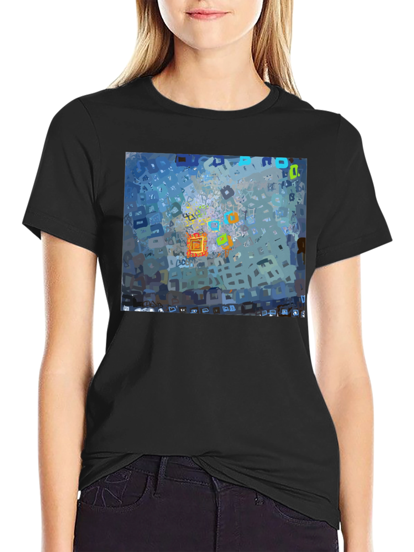 Abstract Pixel Art T-Shirt - Modern Graphic Tee