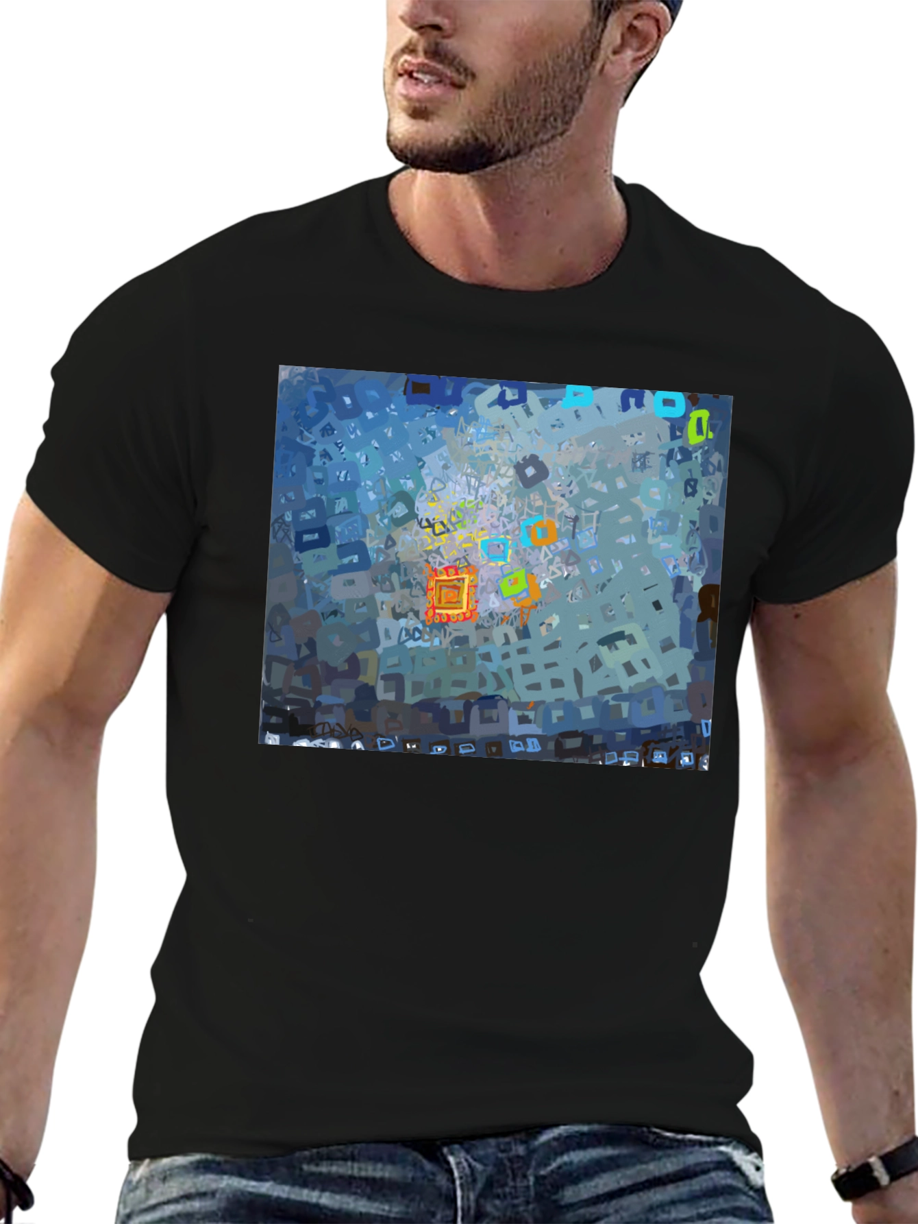 Abstract Pixel Art T-Shirt - Modern Graphic Tee