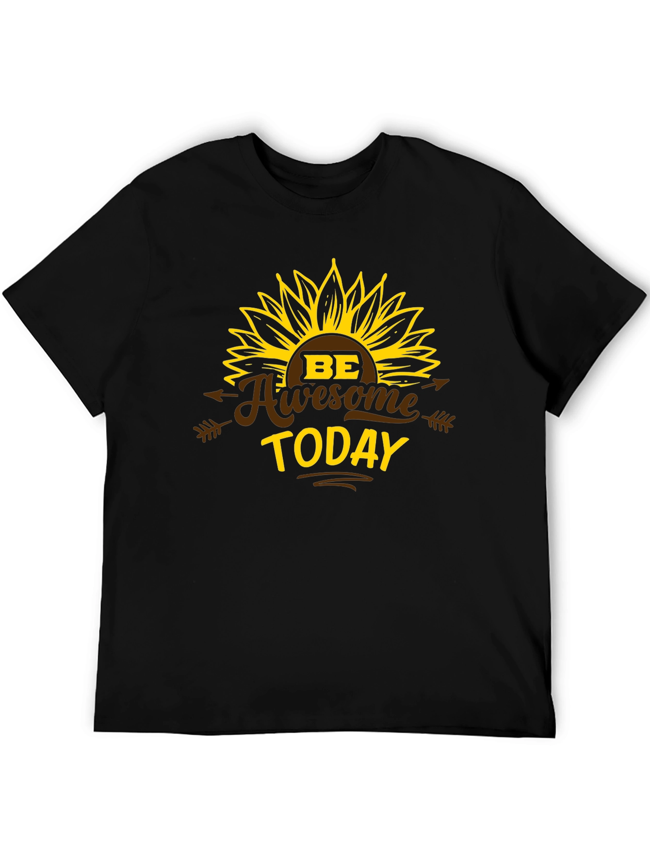 Be Awesome Today Sunflower Graphic T-Shirt