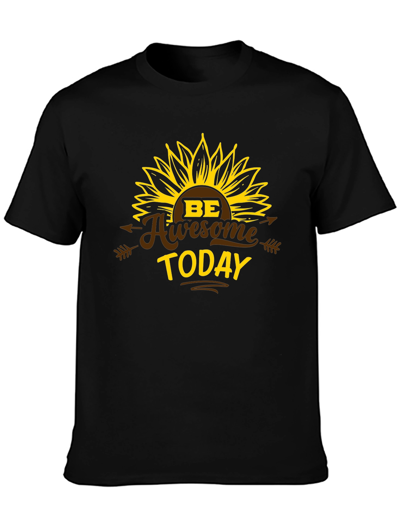Be Awesome Today Sunflower Graphic T-Shirt