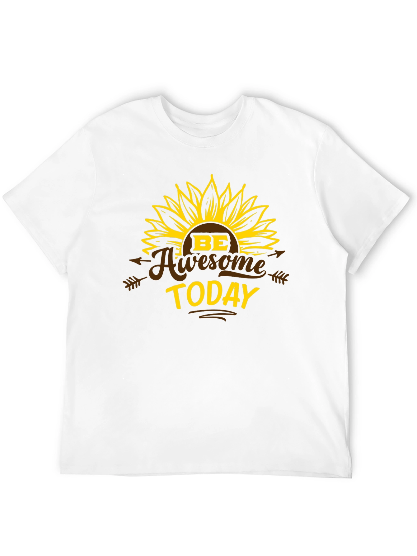 Be Awesome Today Sunflower Graphic T-Shirt