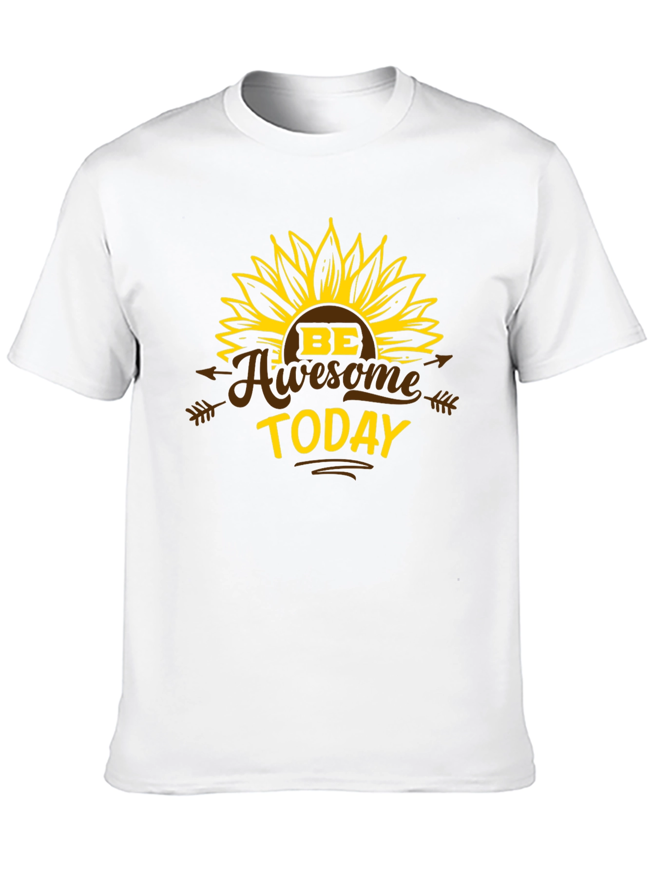Be Awesome Today Sunflower Graphic T-Shirt