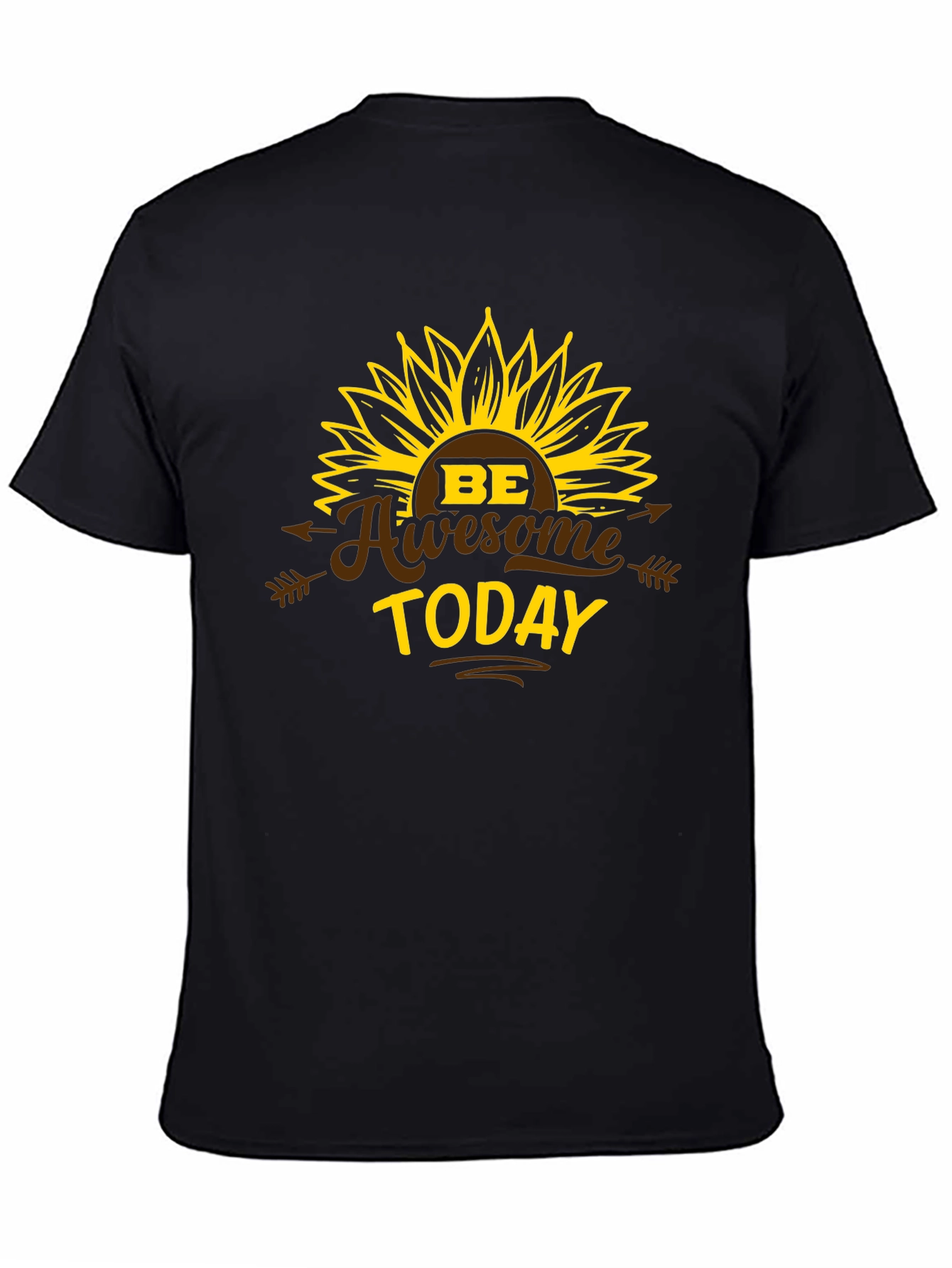 Be Awesome Today Sunflower Graphic T-Shirt