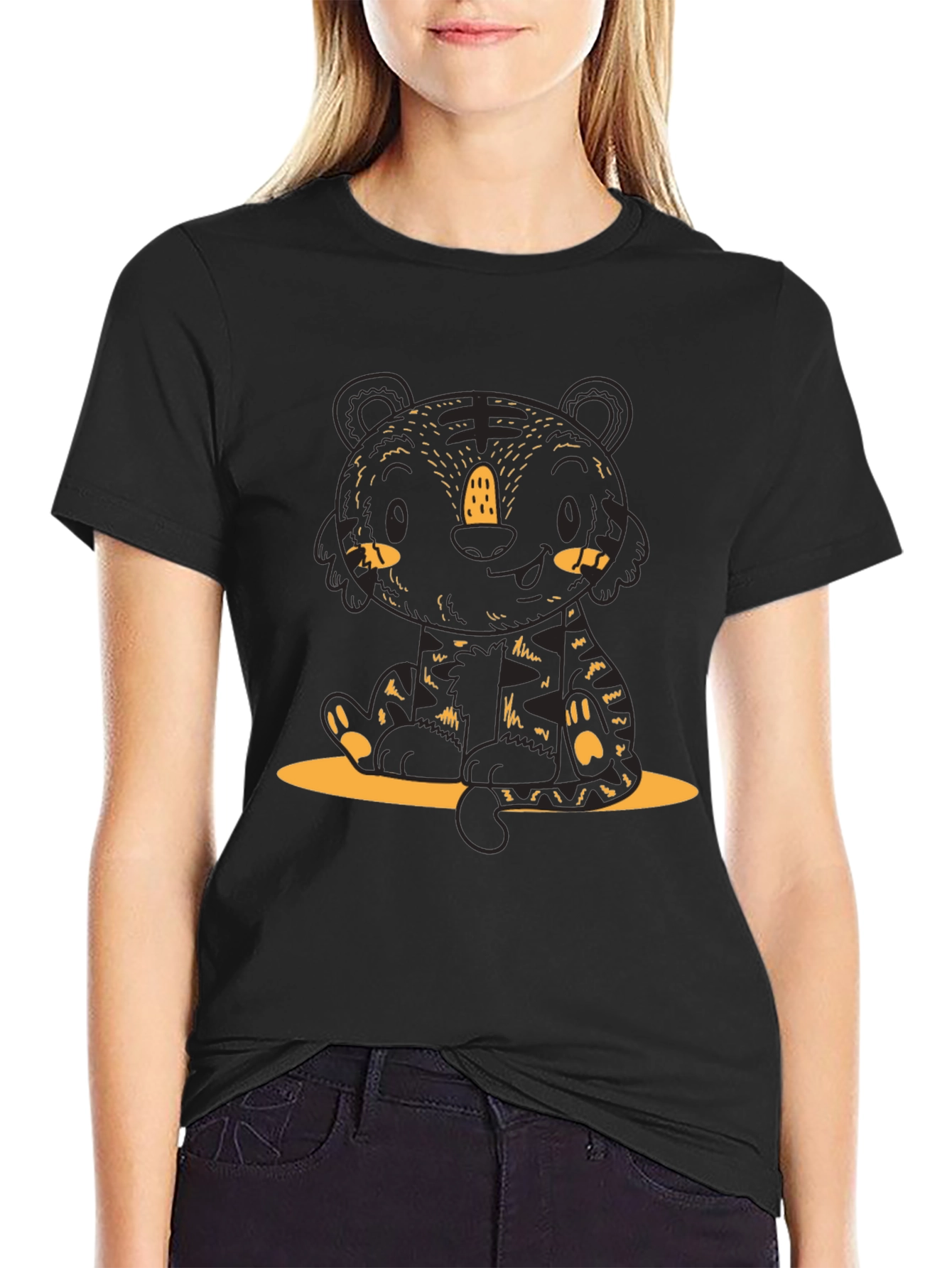 Cute Cartoon Tiger Graphic Tee