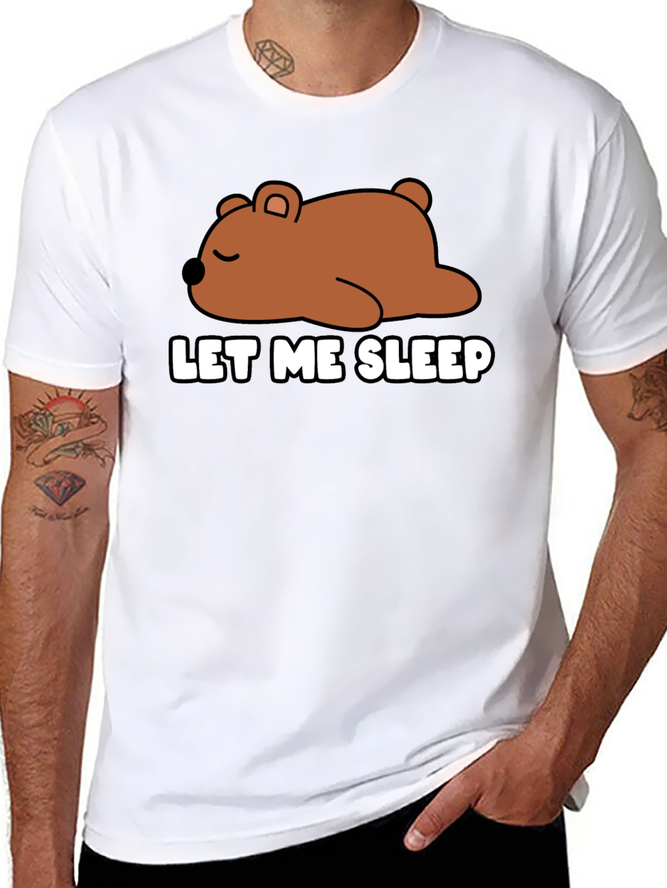 Let Me Sleep Bear Graphic T-Shirt - Unisex