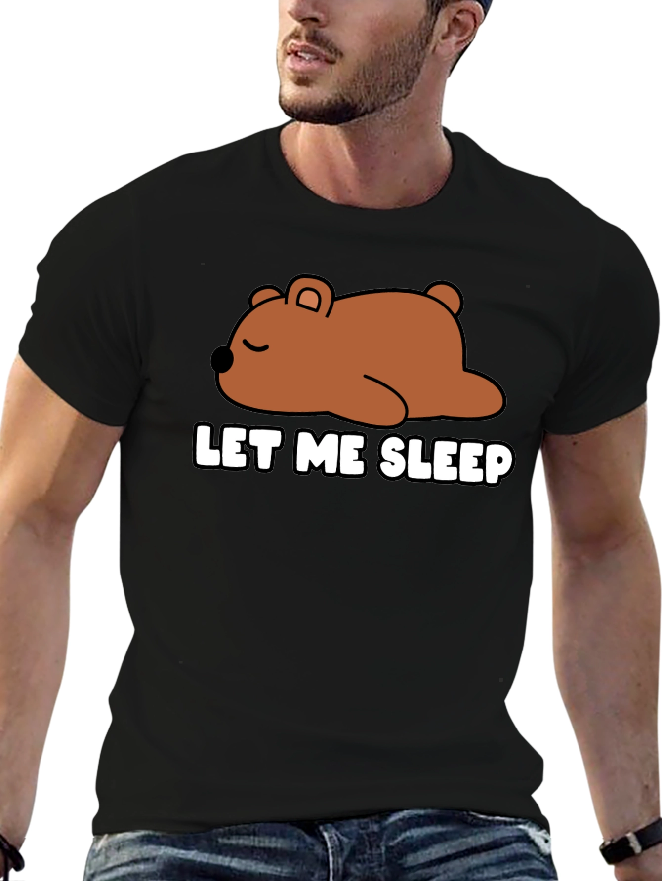 Let Me Sleep Bear Graphic T-Shirt - Unisex