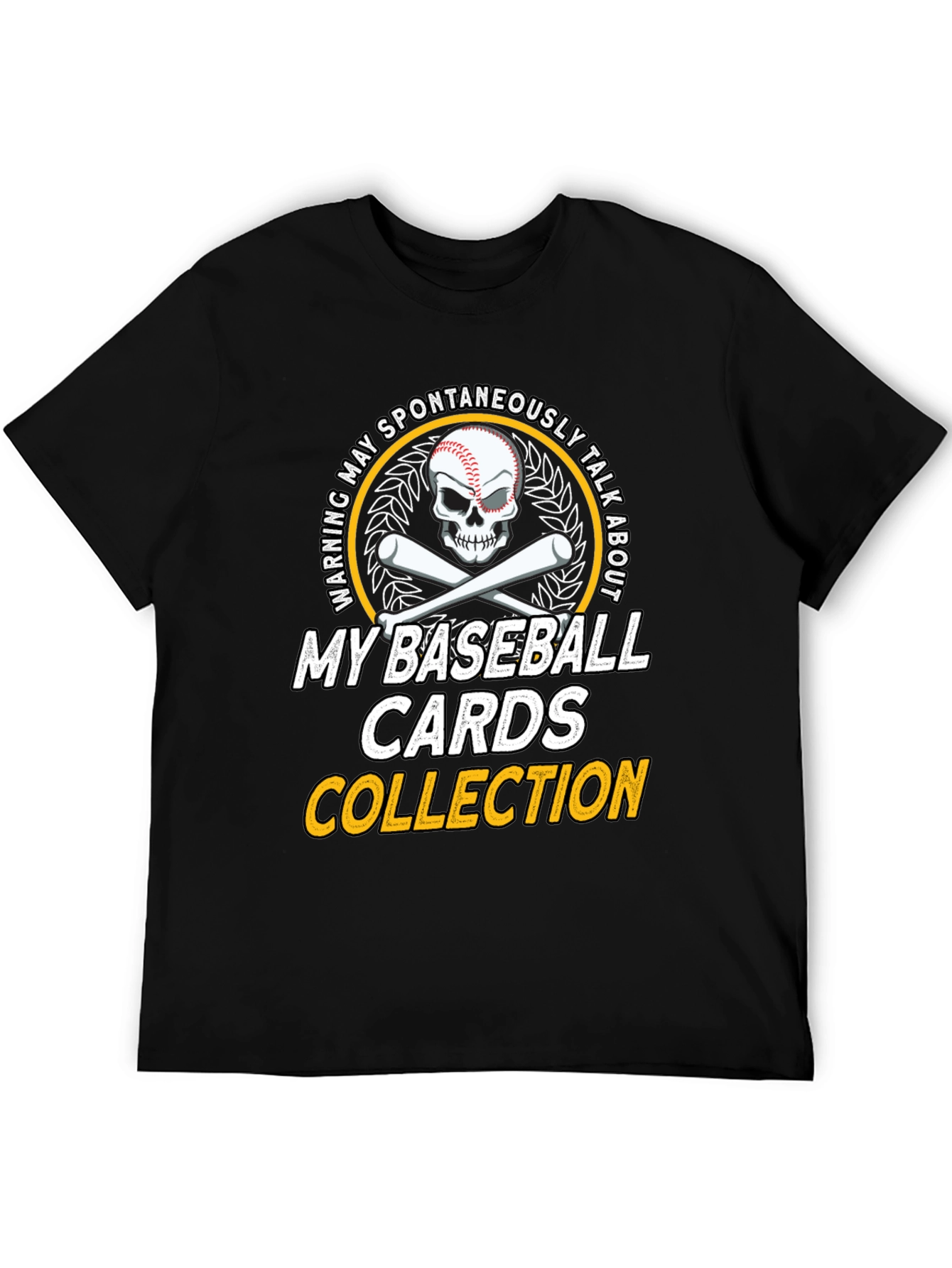 Baseball Cards Collection T-Shirt - Warning May Spontaneously Talk