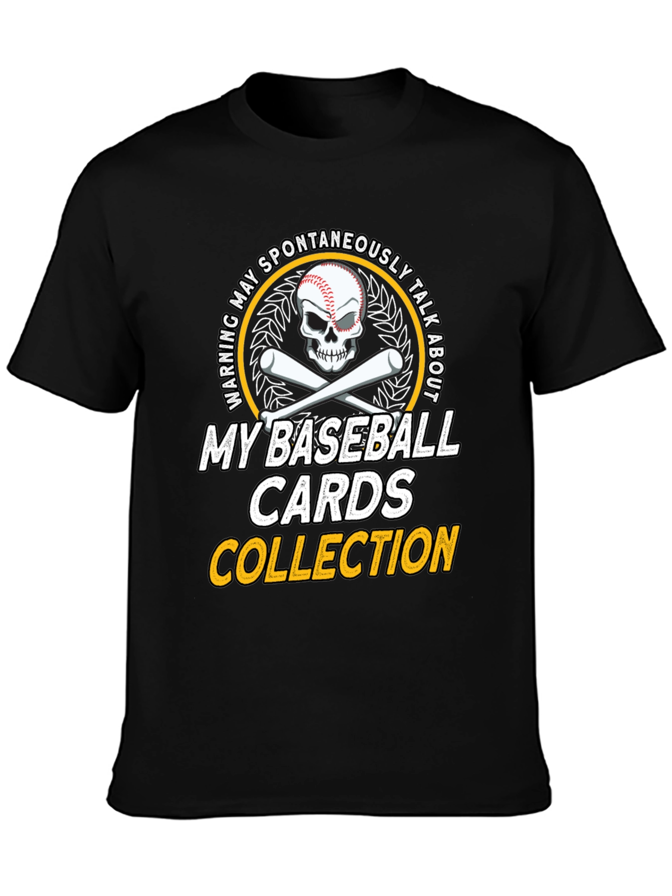 Baseball Cards Collection T-Shirt - Warning May Spontaneously Talk