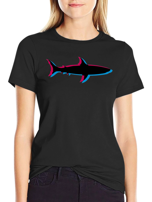 Shark T-Shirt: Retro 3D Style