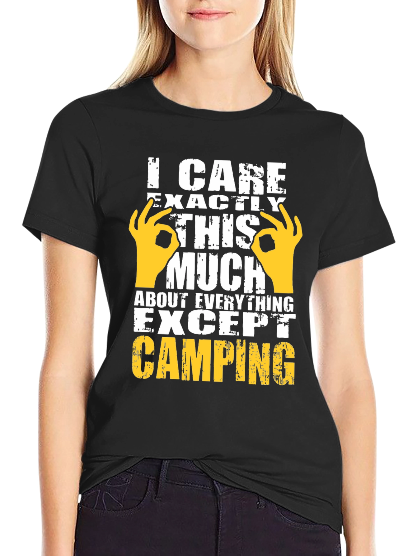 I Care This Much Except Camping Graphic Tee