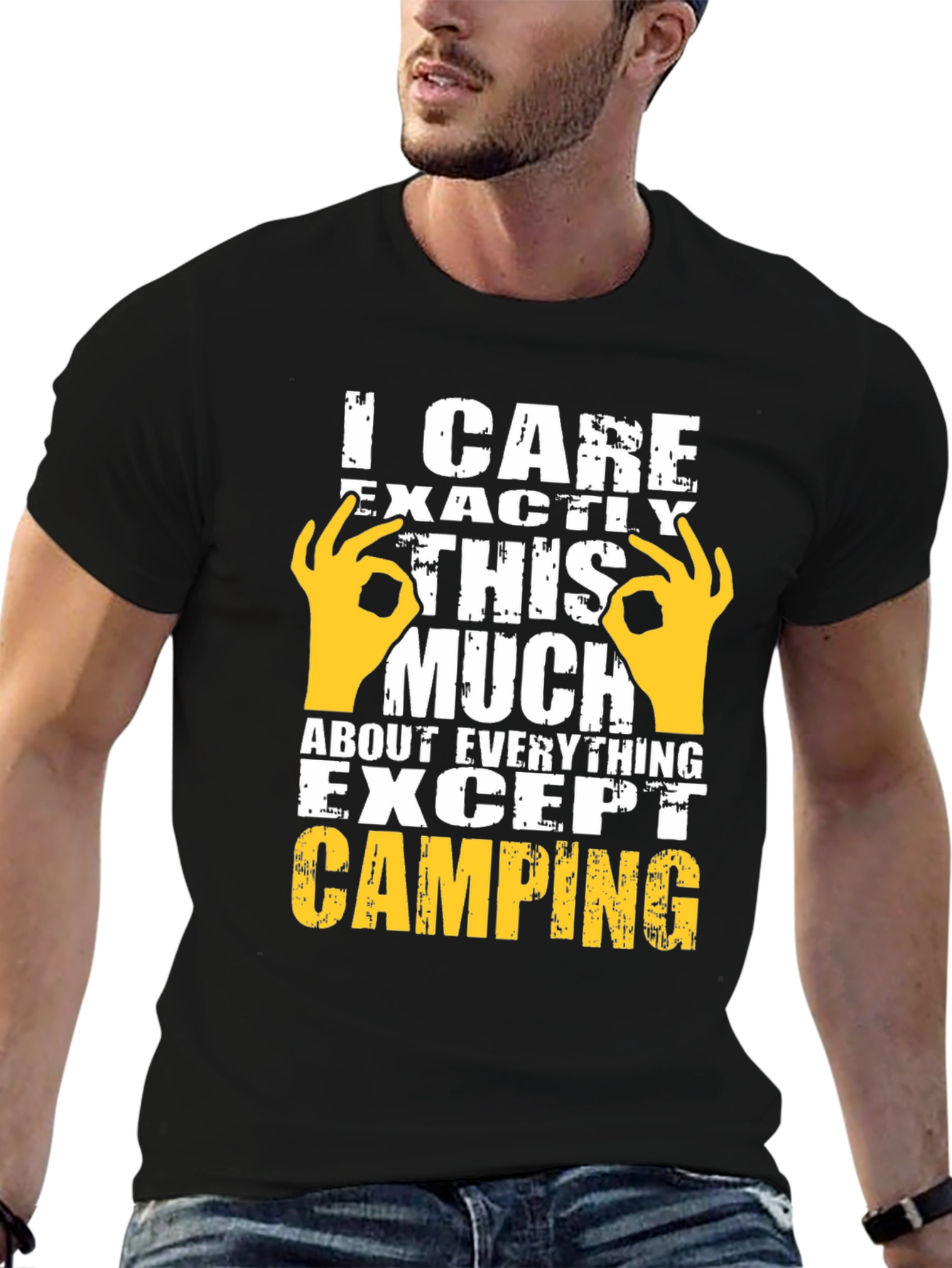 I Care This Much Except Camping Graphic Tee