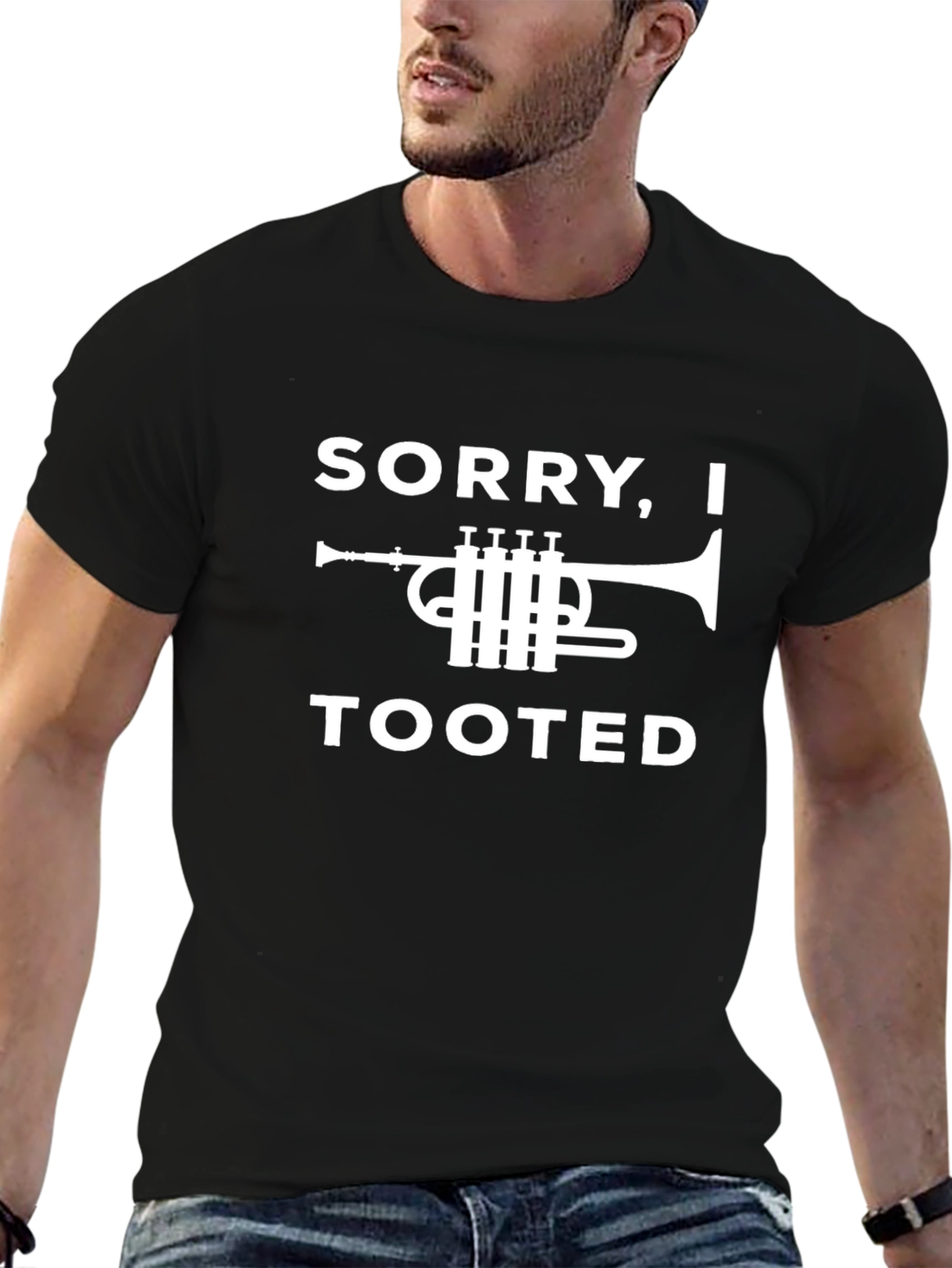 Sorry I Tooted Trumpet Graphic T-Shirt