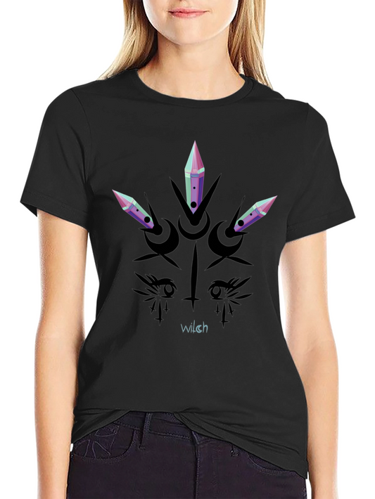 Witch Crystal Graphic Tee - Black Unisex T-Shirt