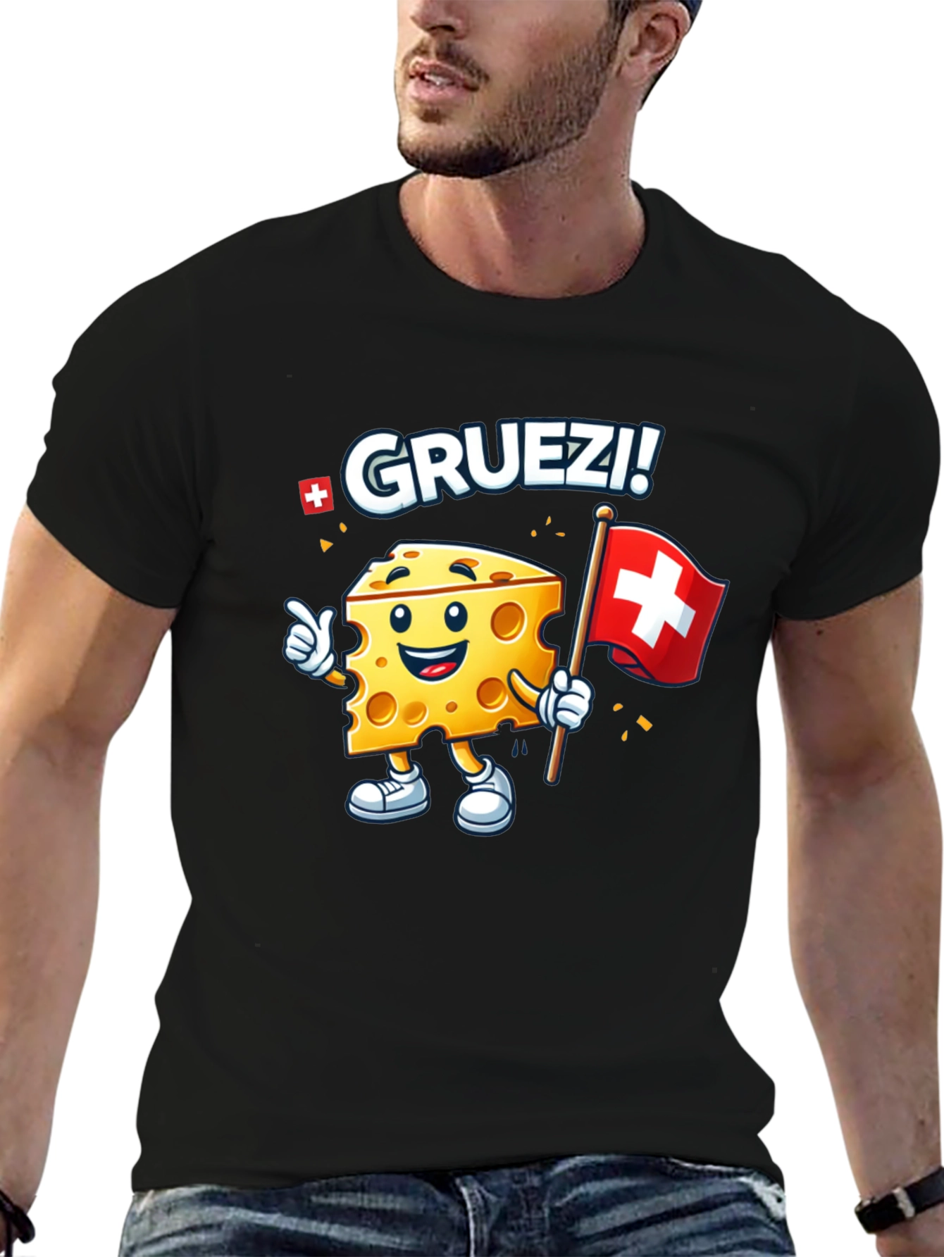 Gruetzi Cheese Swiss Flag T-Shirt