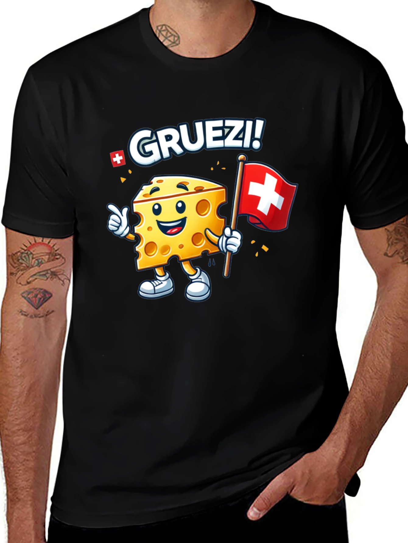 Gruetzi Cheese Swiss Flag T-Shirt