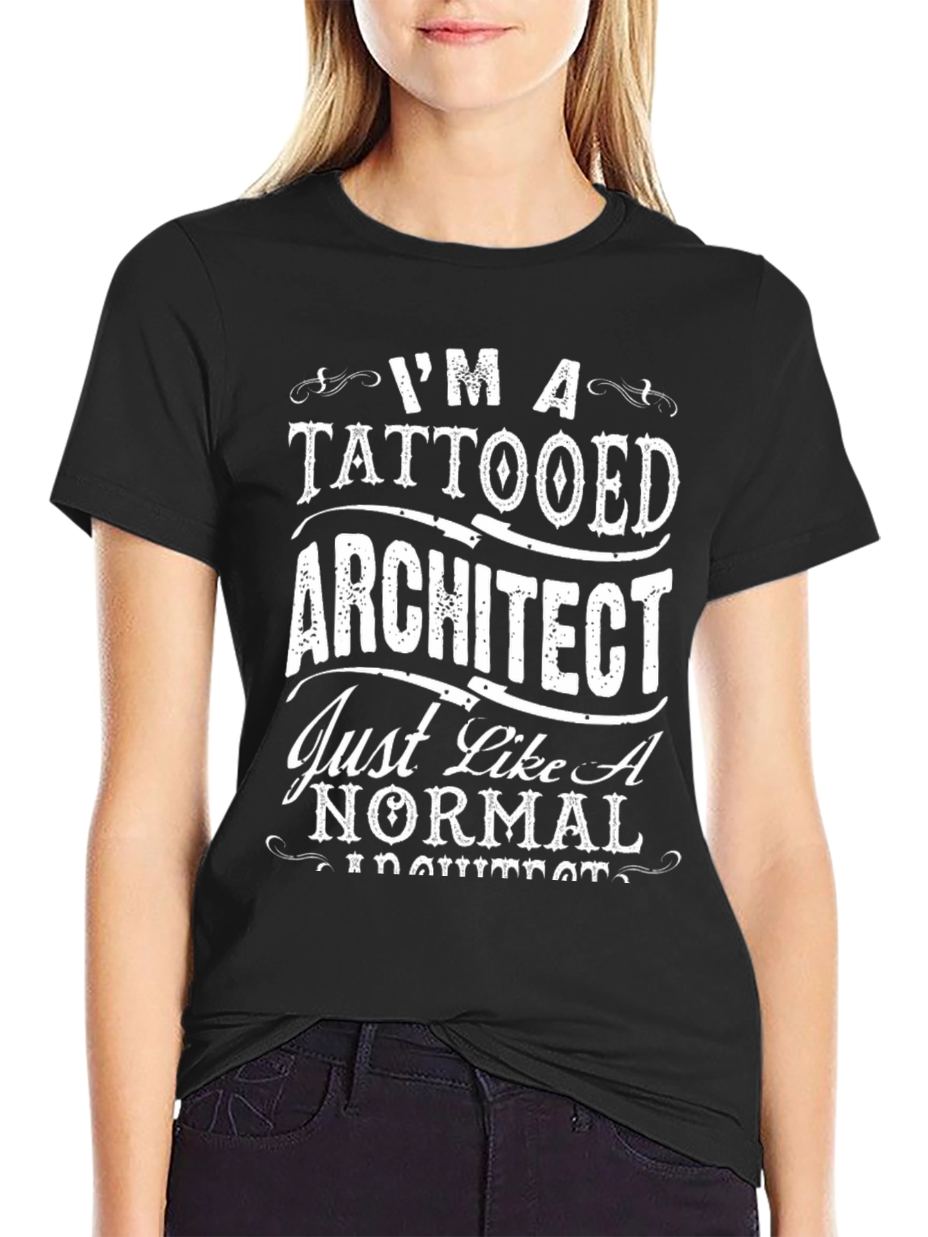Tattooed Architect Graphic T-Shirt - Black