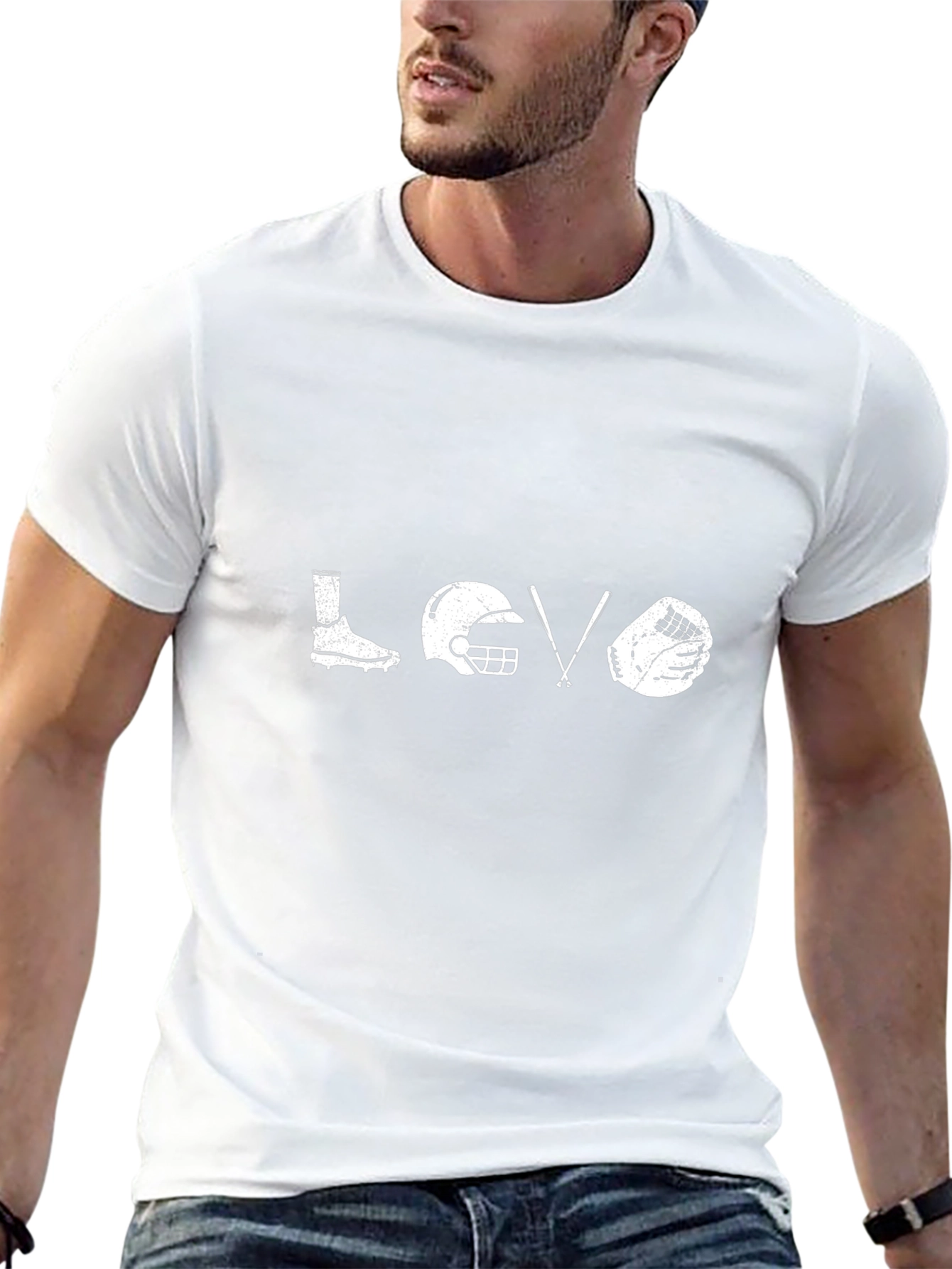 Baseball Love Graphic Tee - Black Cotton T-Shirt