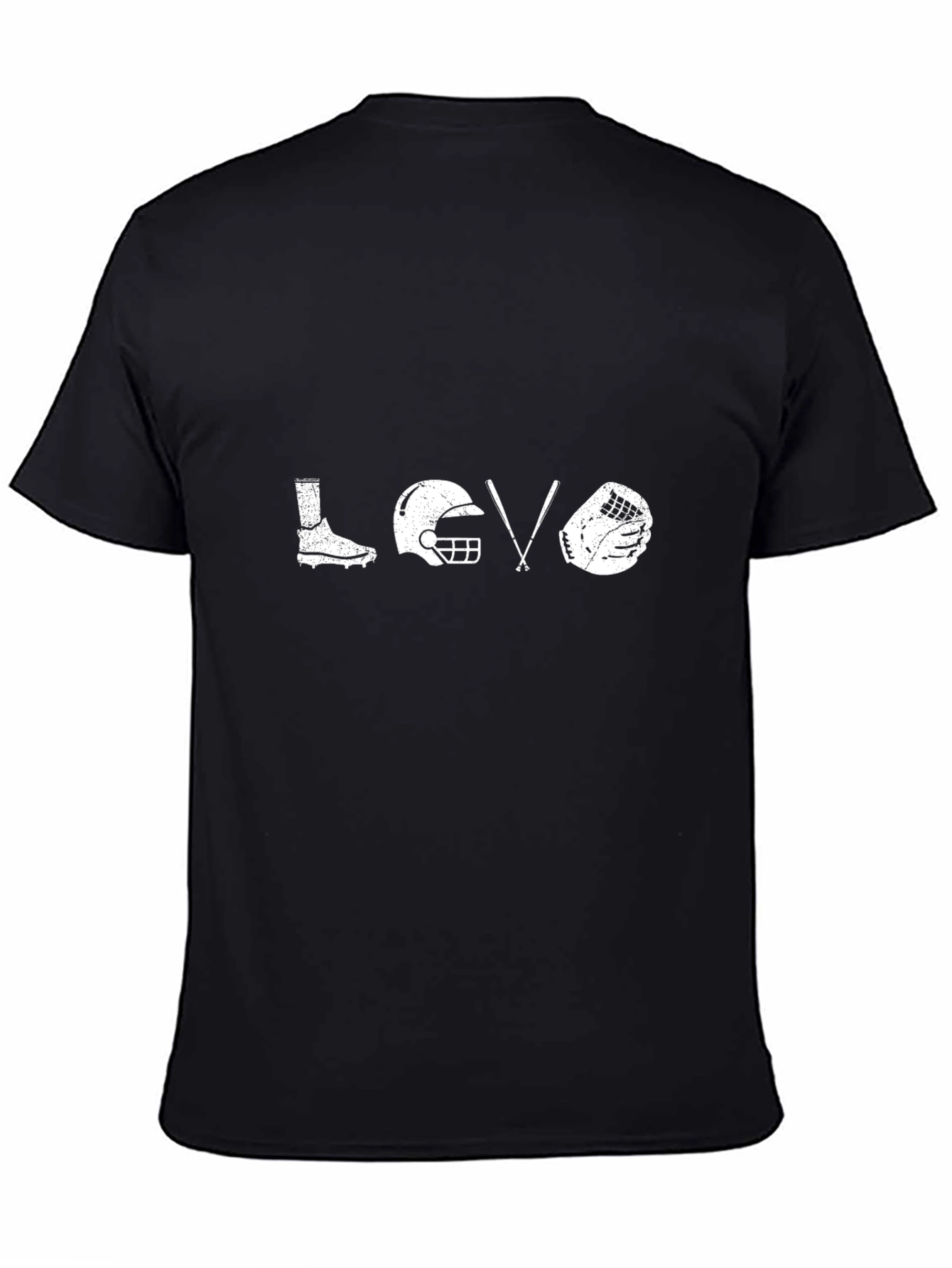 Baseball Love Graphic Tee - Black Cotton T-Shirt