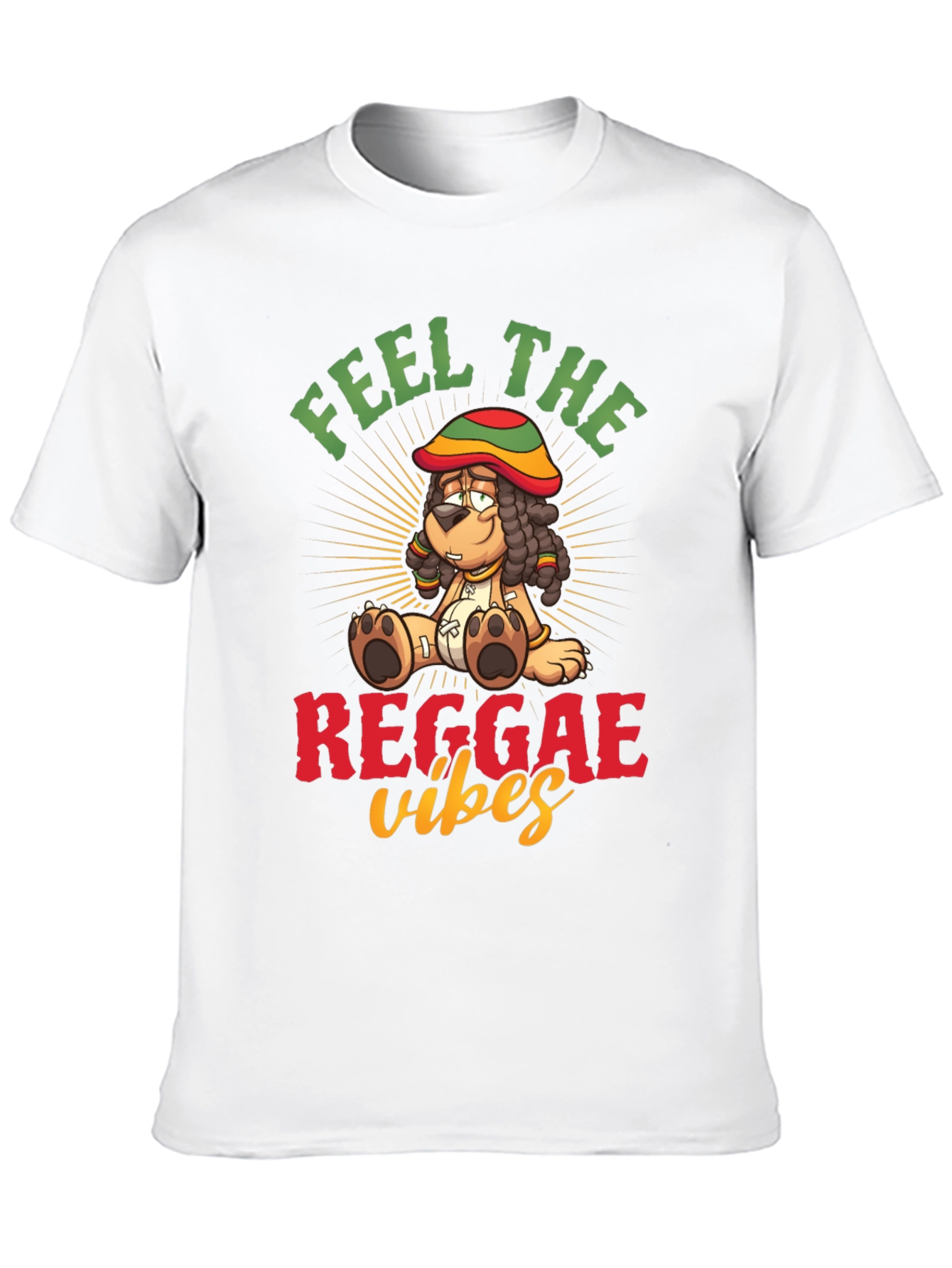 Feel the Reggae Vibes Dog T-Shirt – Cool Music Graphic Tee