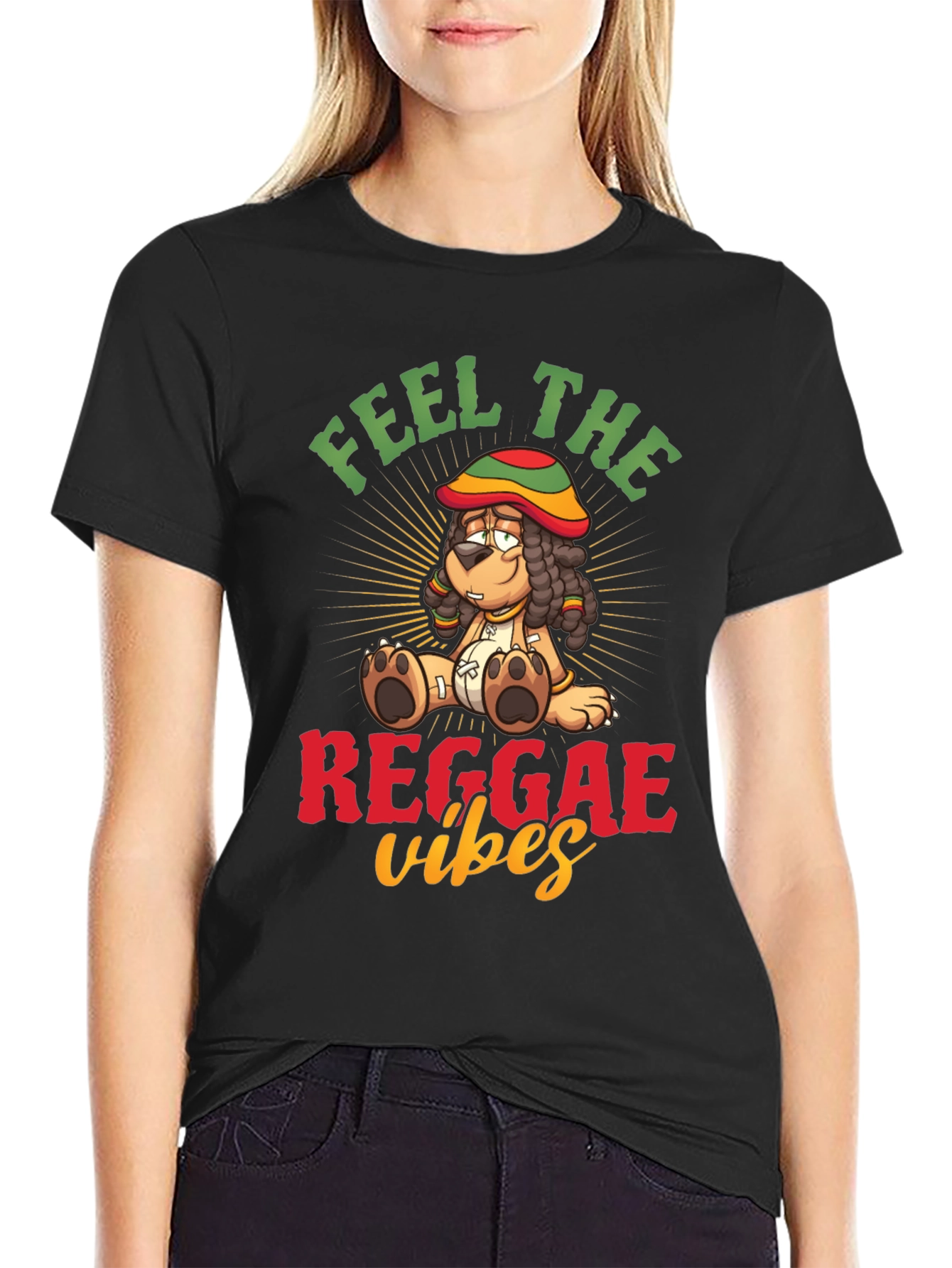 Feel the Reggae Vibes Dog T-Shirt – Cool Music Graphic Tee