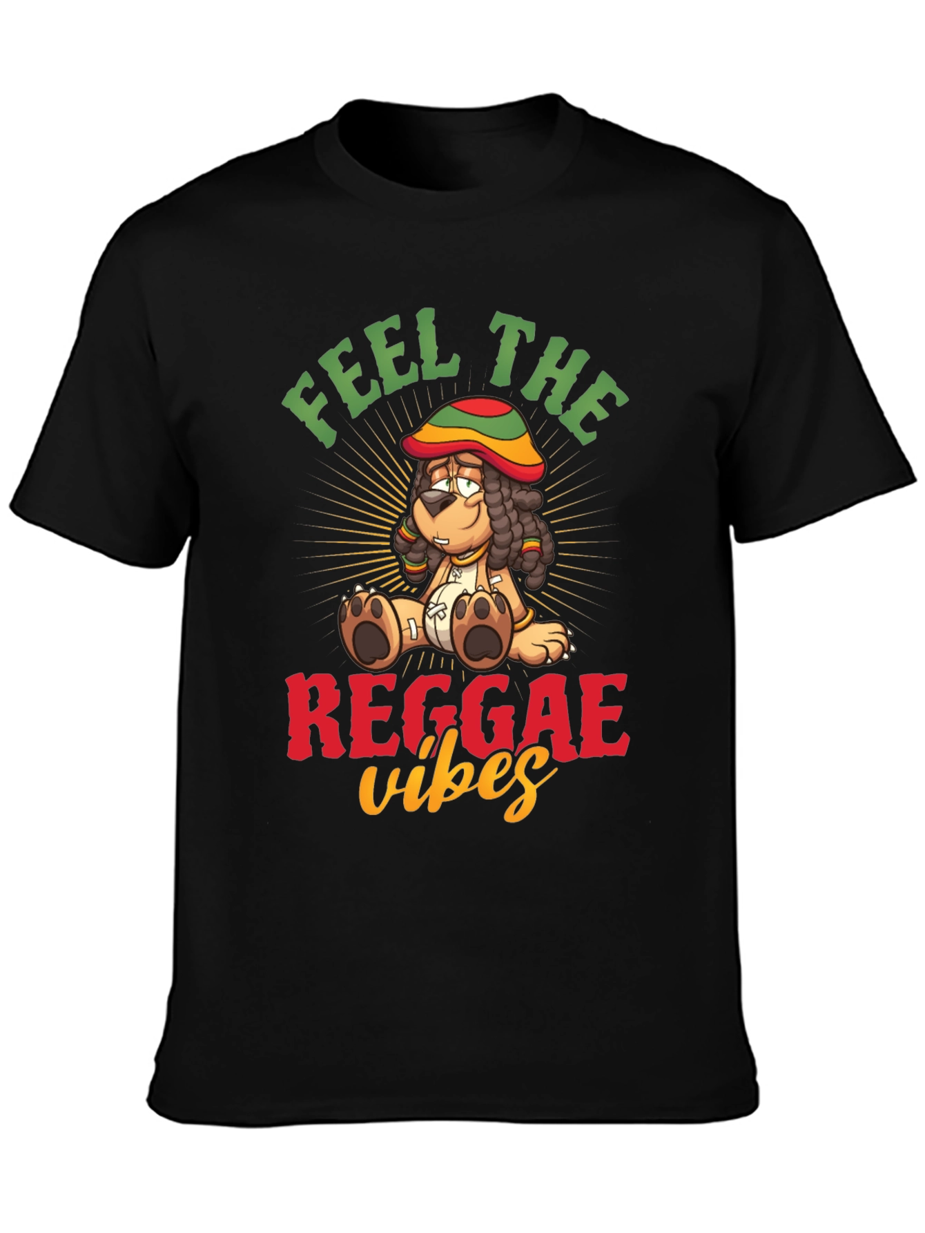 Feel the Reggae Vibes Dog T-Shirt – Cool Music Graphic Tee