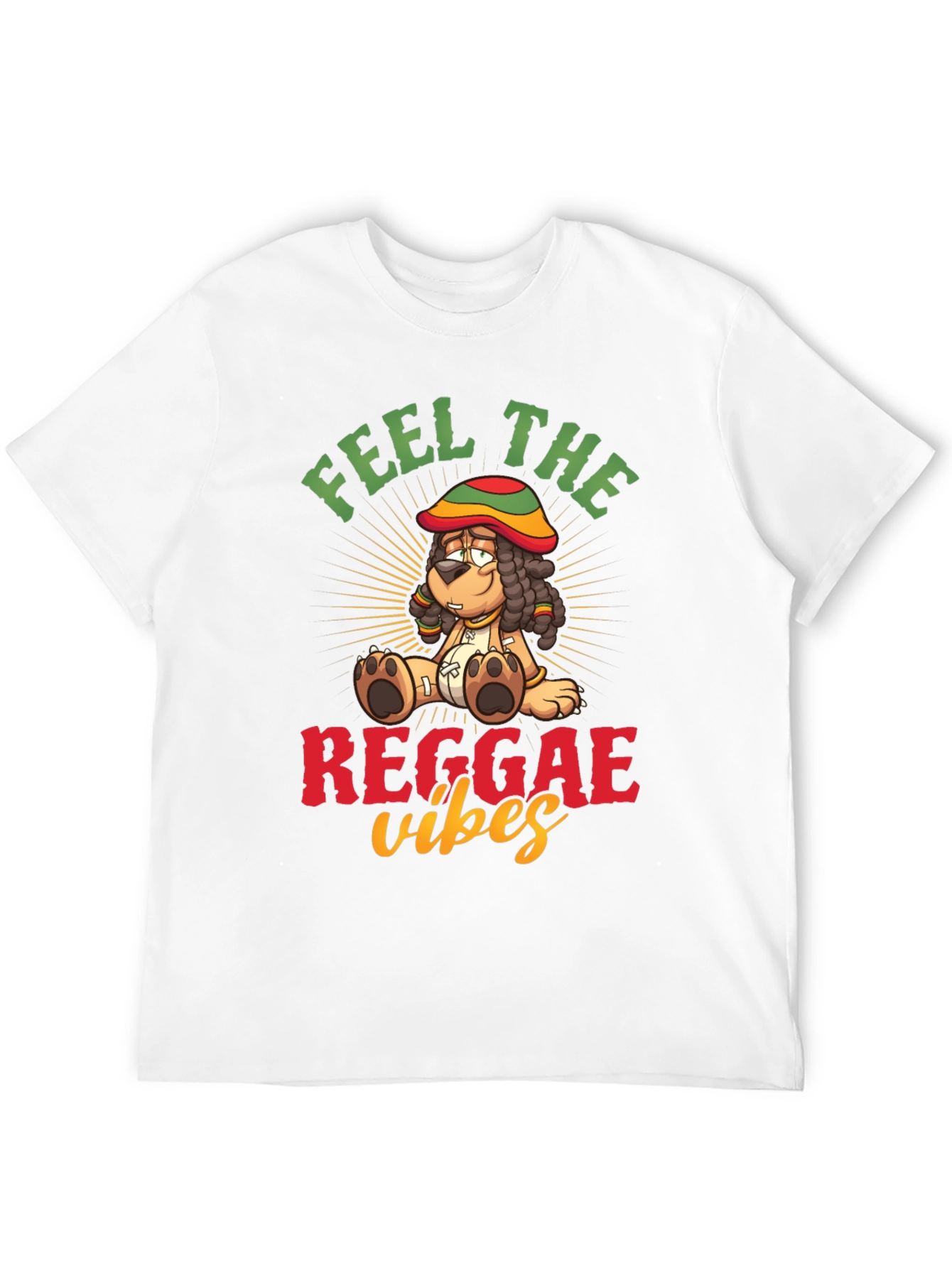 Feel the Reggae Vibes Dog T-Shirt – Cool Music Graphic Tee