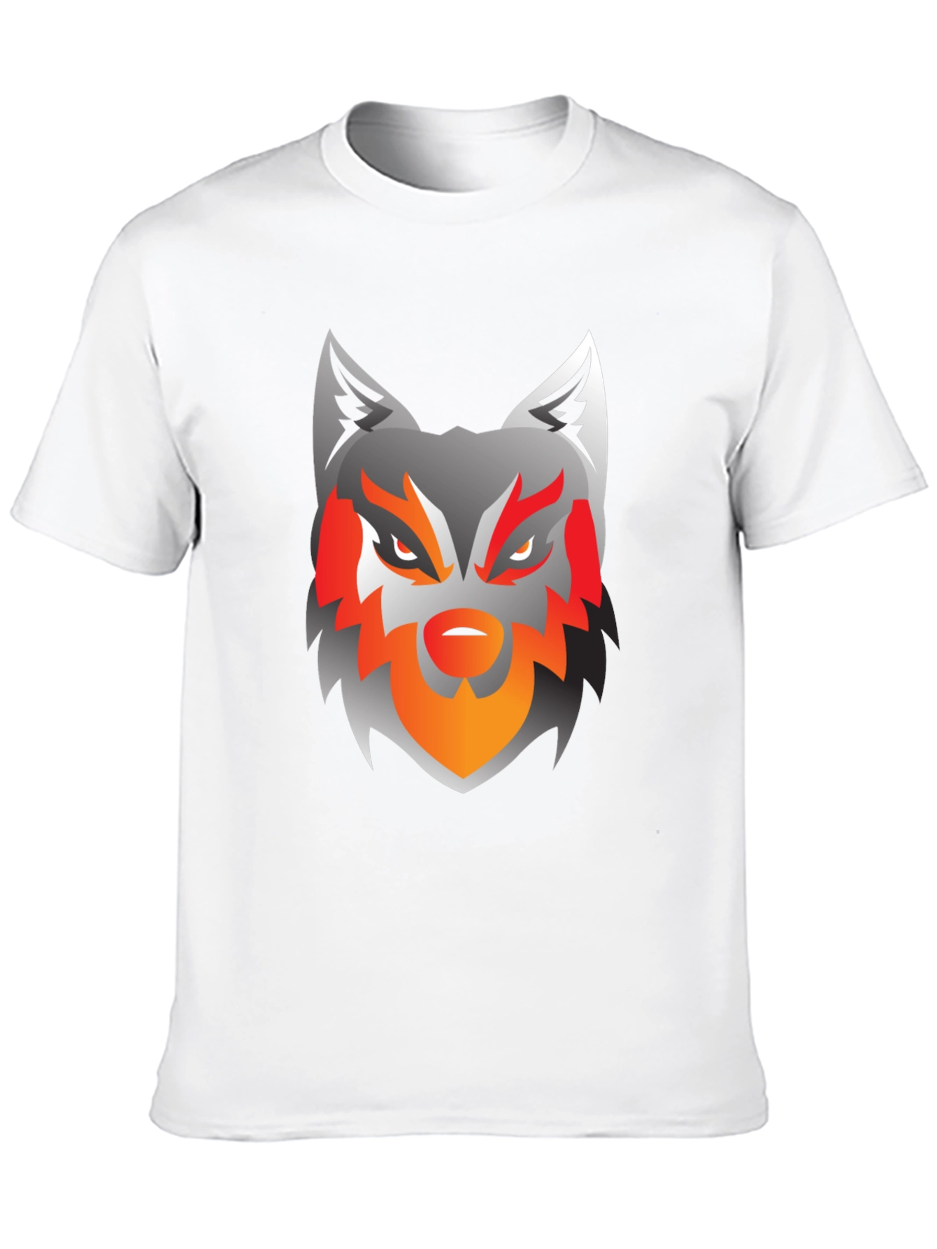 Mens Black Wolf Graphic Tee