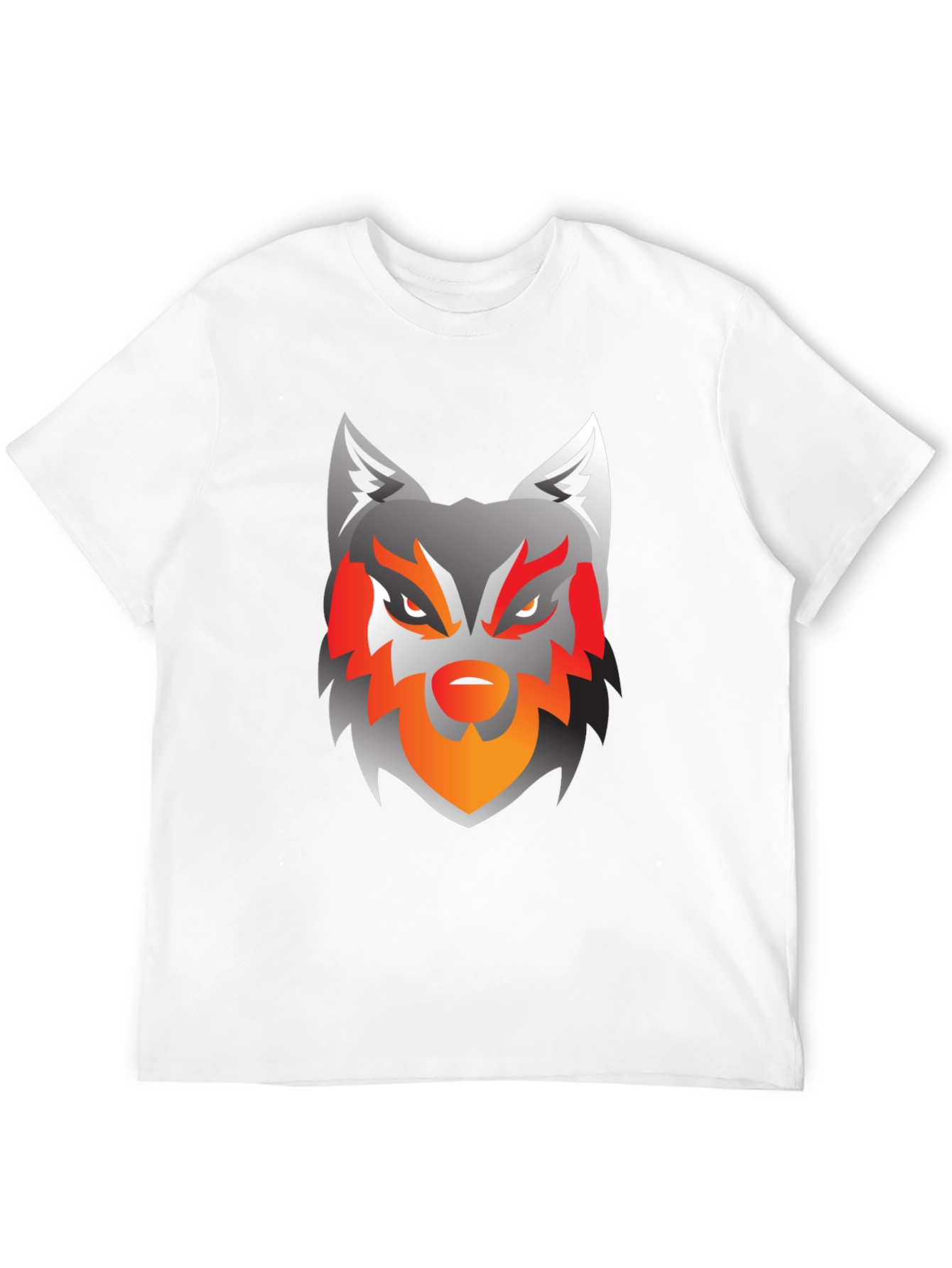 Mens Black Wolf Graphic Tee