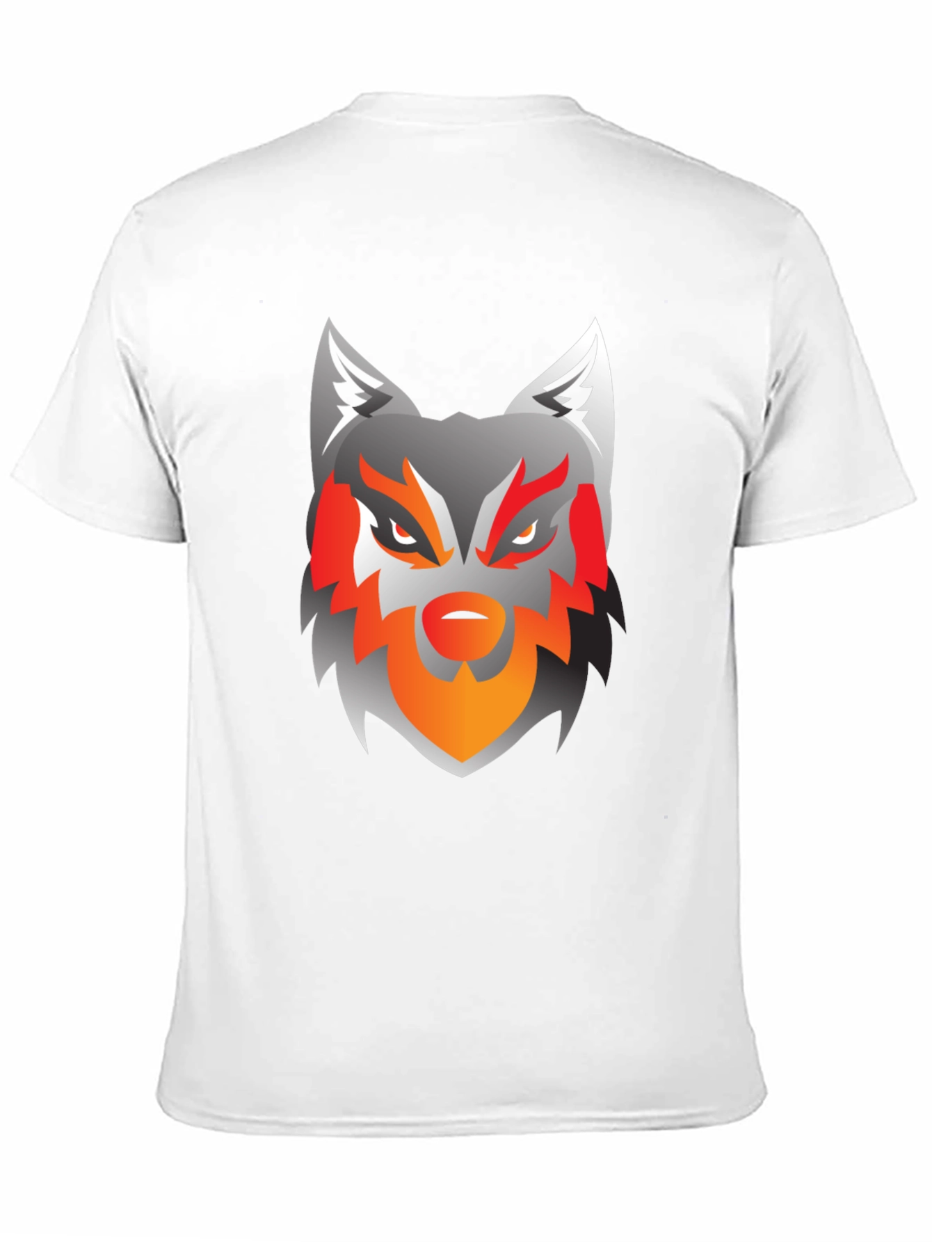 Mens Black Wolf Graphic Tee