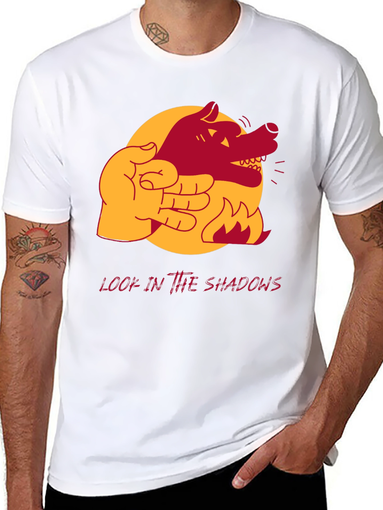 Shadow Wolf Hand Puppet Graphic Tee