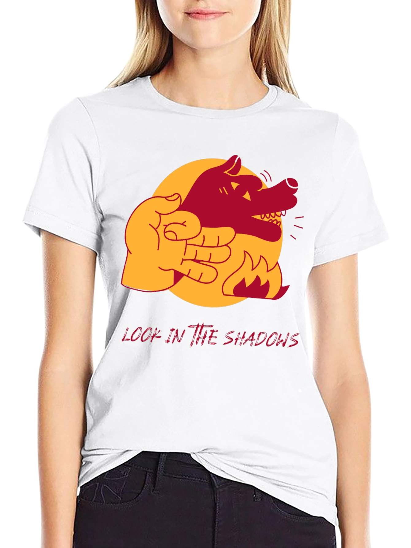 Shadow Wolf Hand Puppet Graphic Tee
