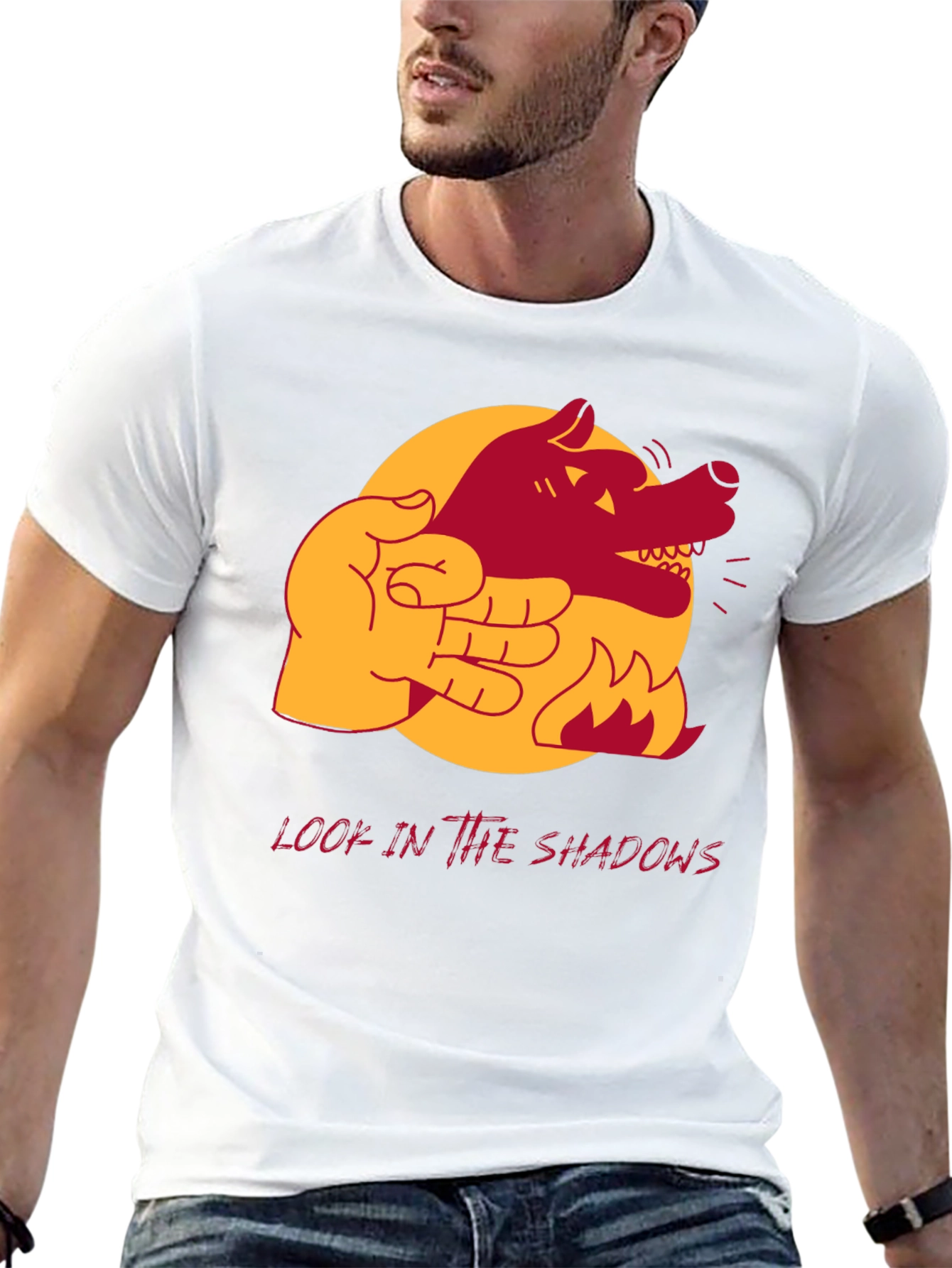 Shadow Wolf Hand Puppet Graphic Tee