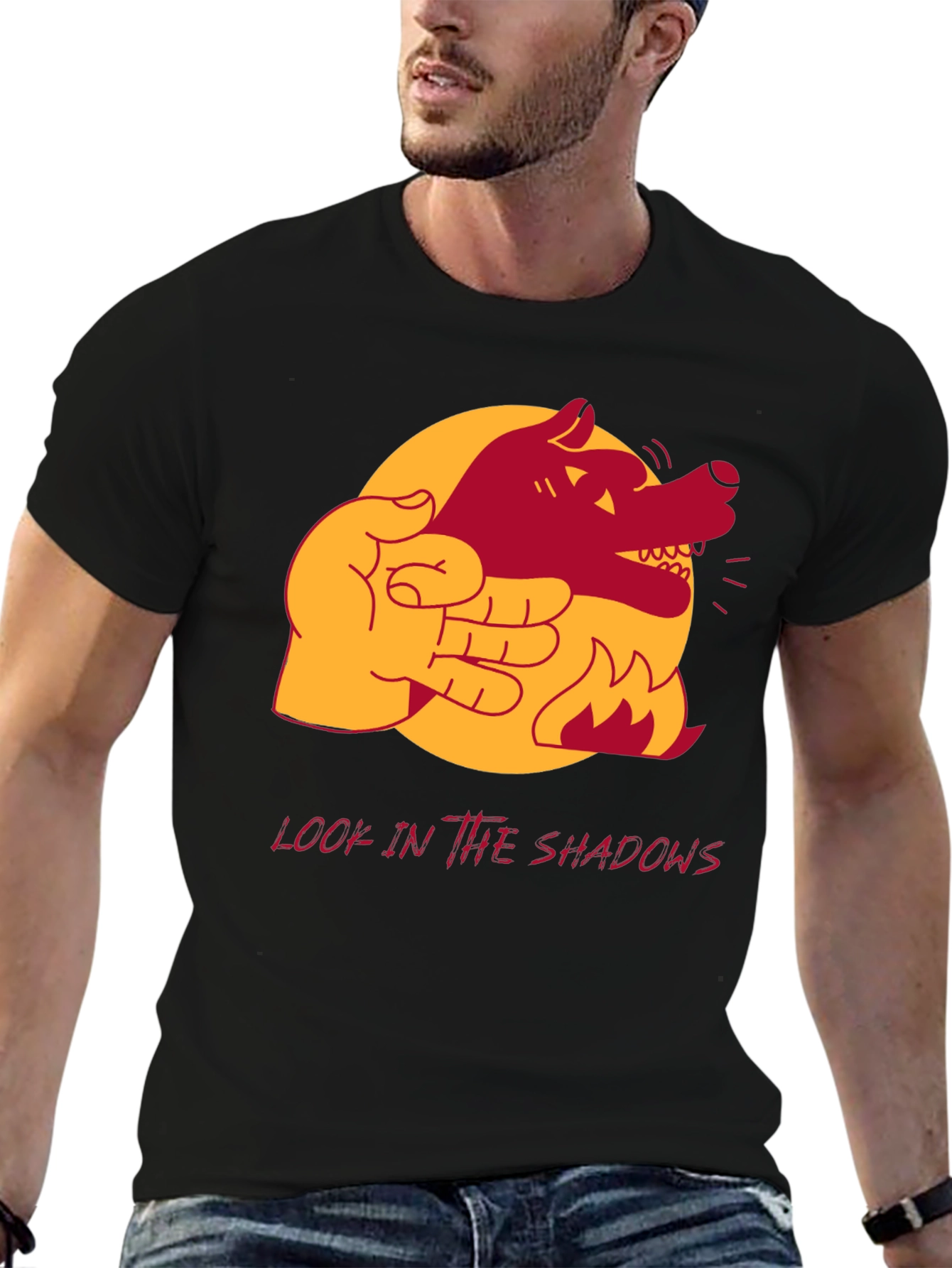 Shadow Wolf Hand Puppet Graphic Tee