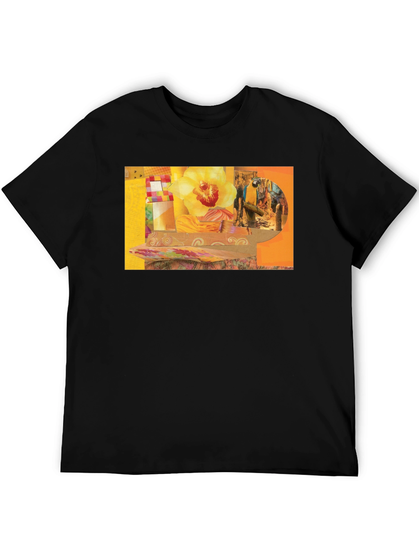 Abstract Floral Collage T-Shirt