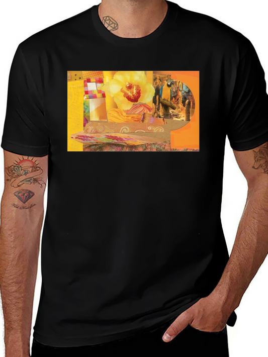 Abstract Floral Collage T-Shirt