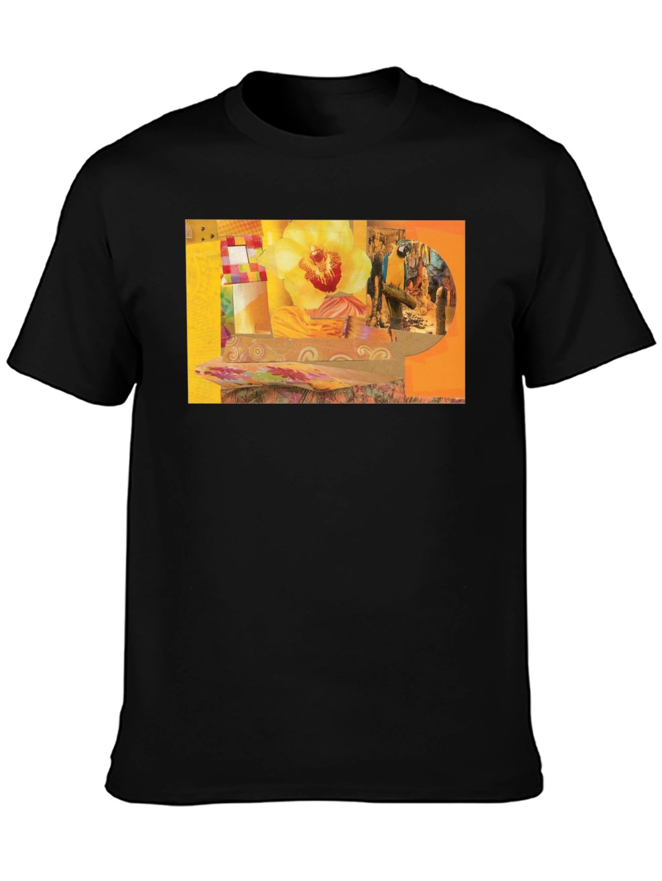 Abstract Floral Collage T-Shirt