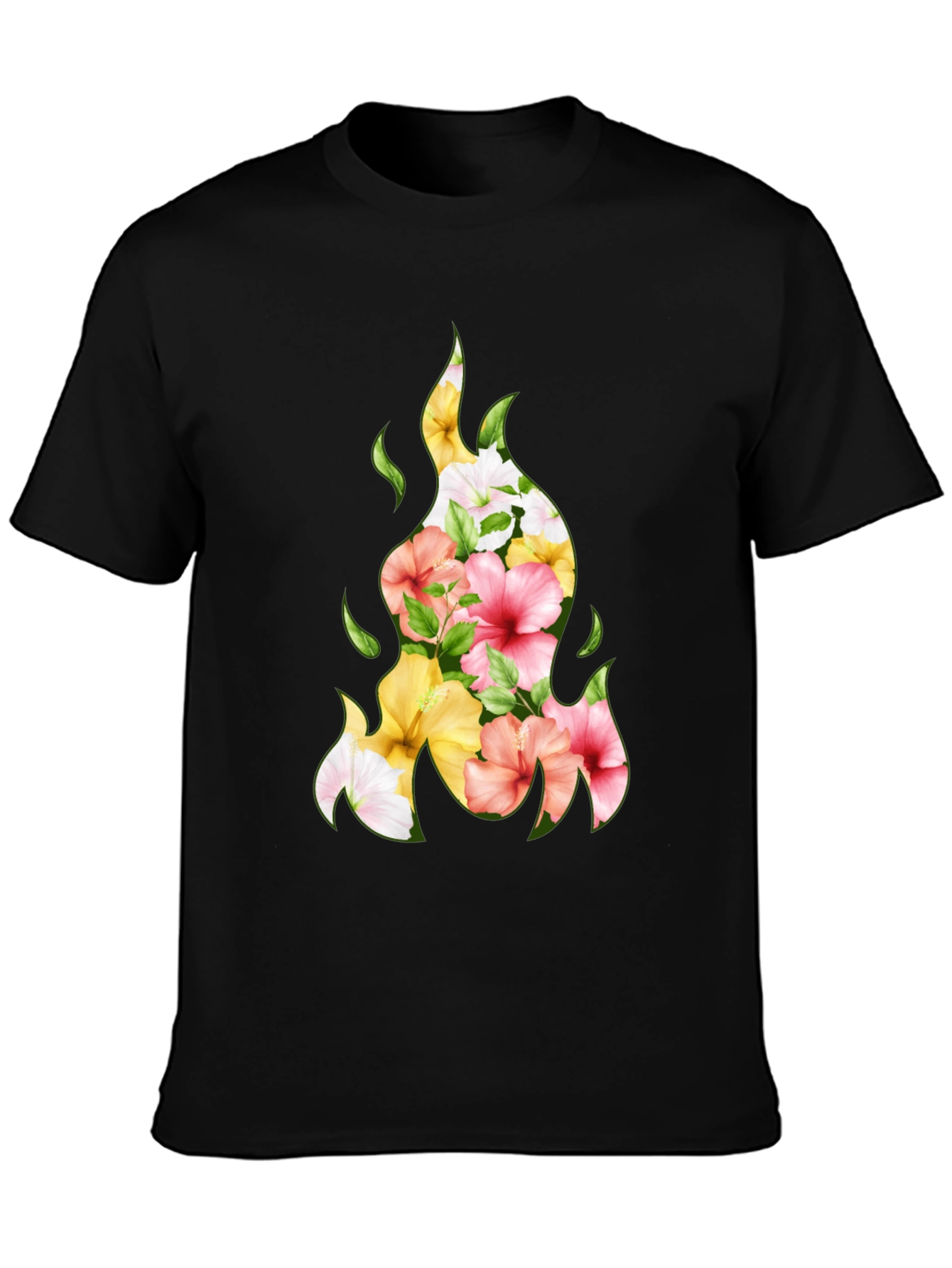 Floral Fire T-Shirt - Unique Graphic Tee