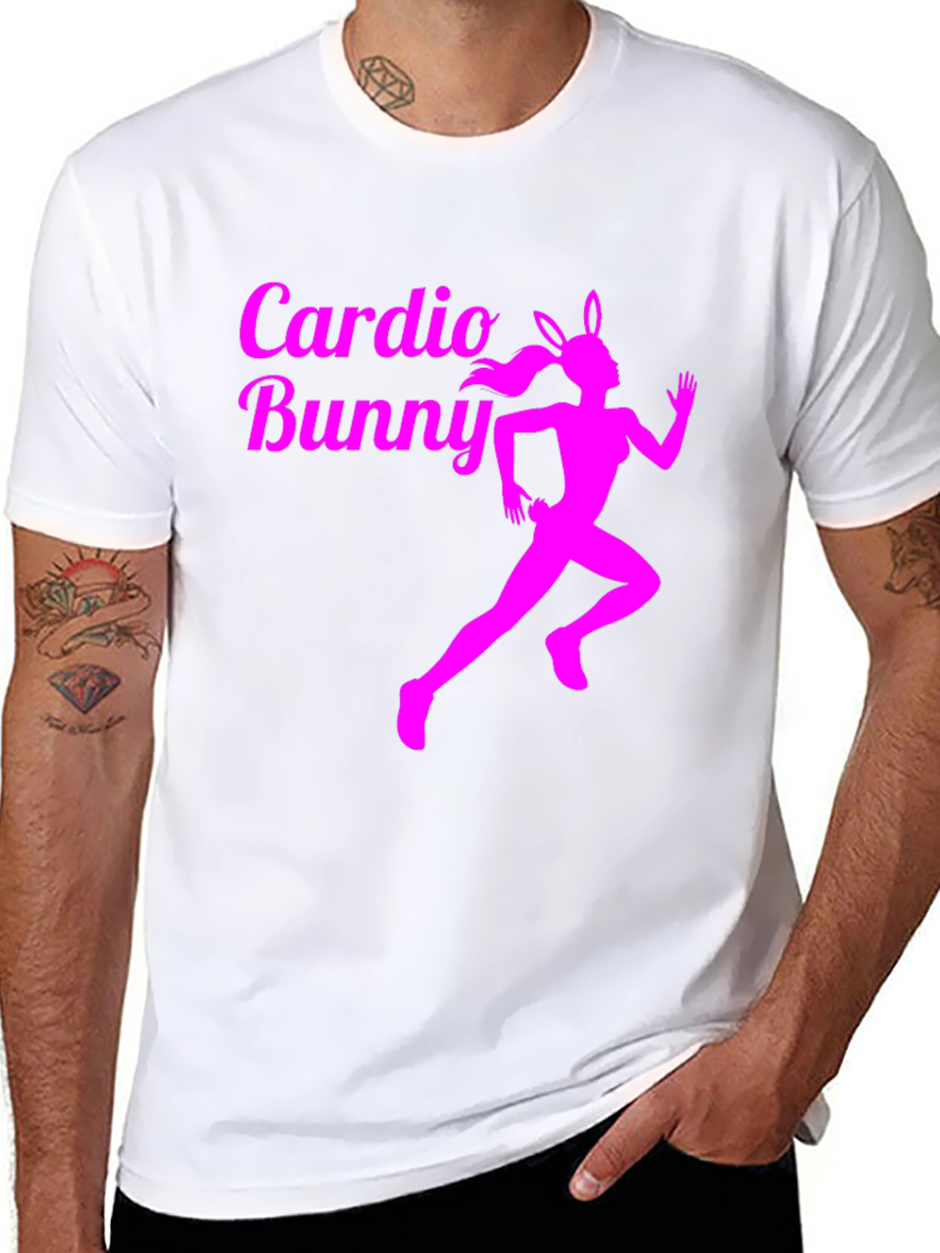 Cardio Bunny Black T-Shirt Fitness Run