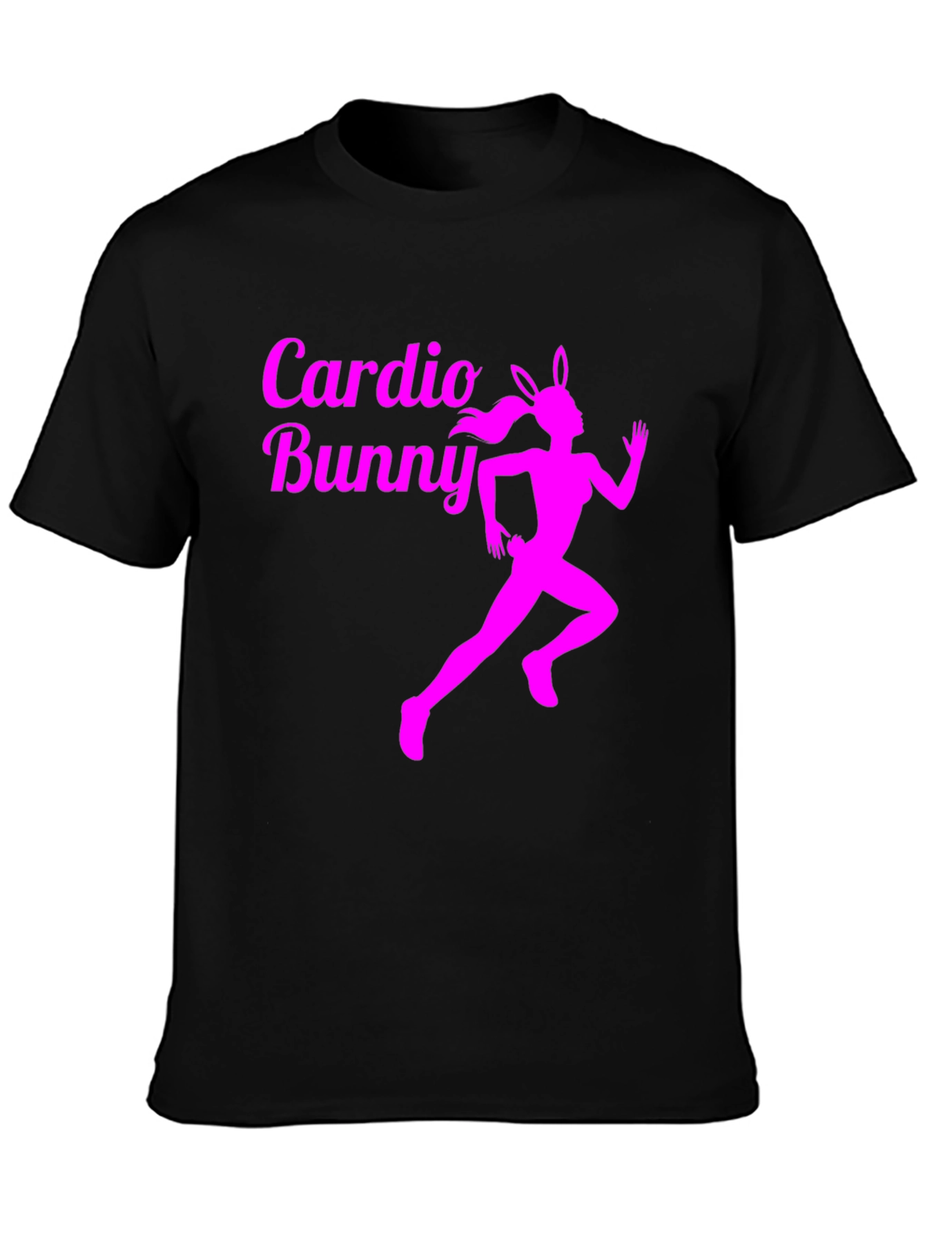 Cardio Bunny Black T-Shirt Fitness Run