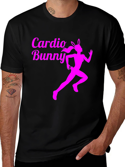 Cardio Bunny Black T-Shirt Fitness Run