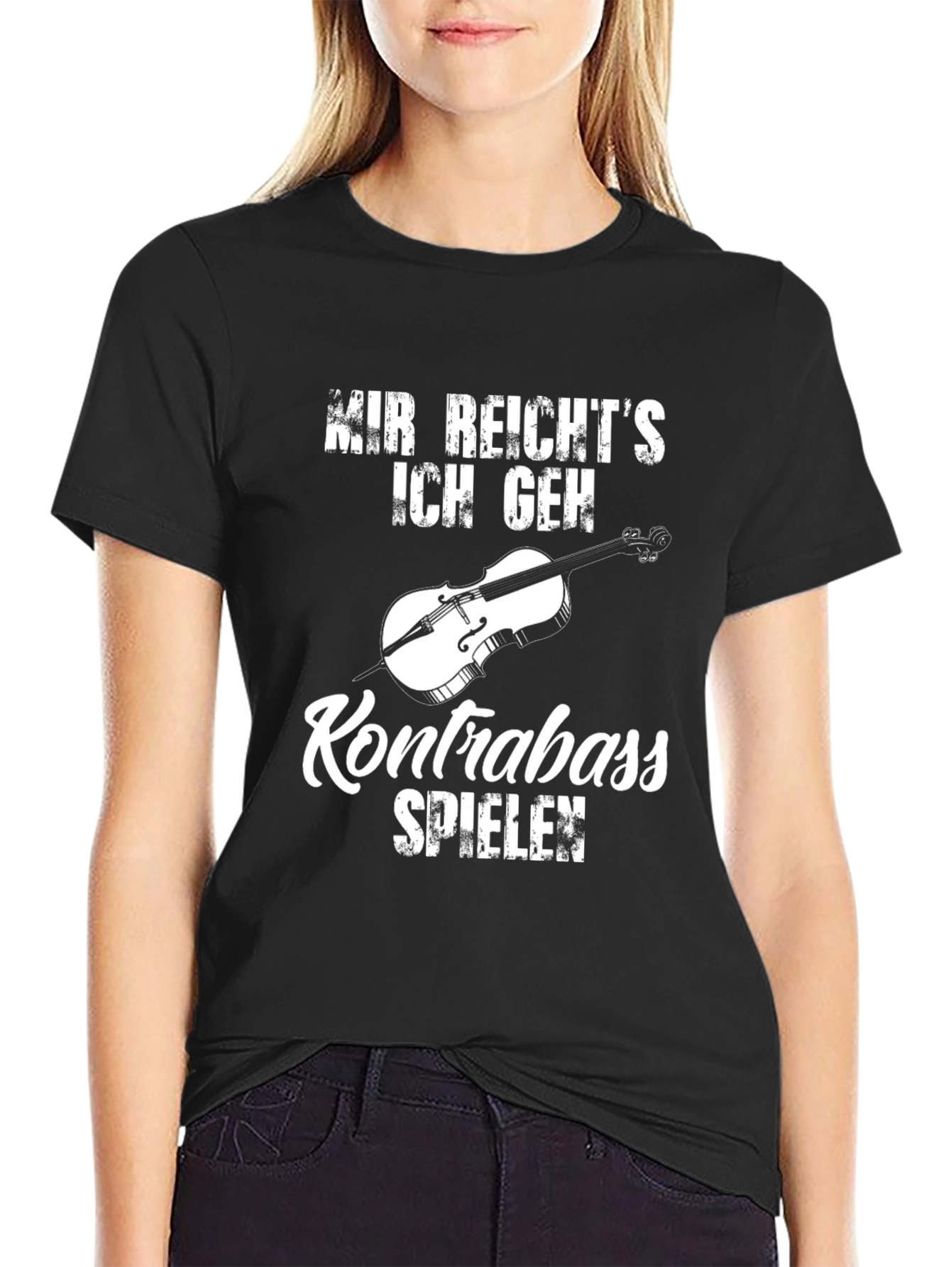 Kontrabass Musician T-Shirt - Black