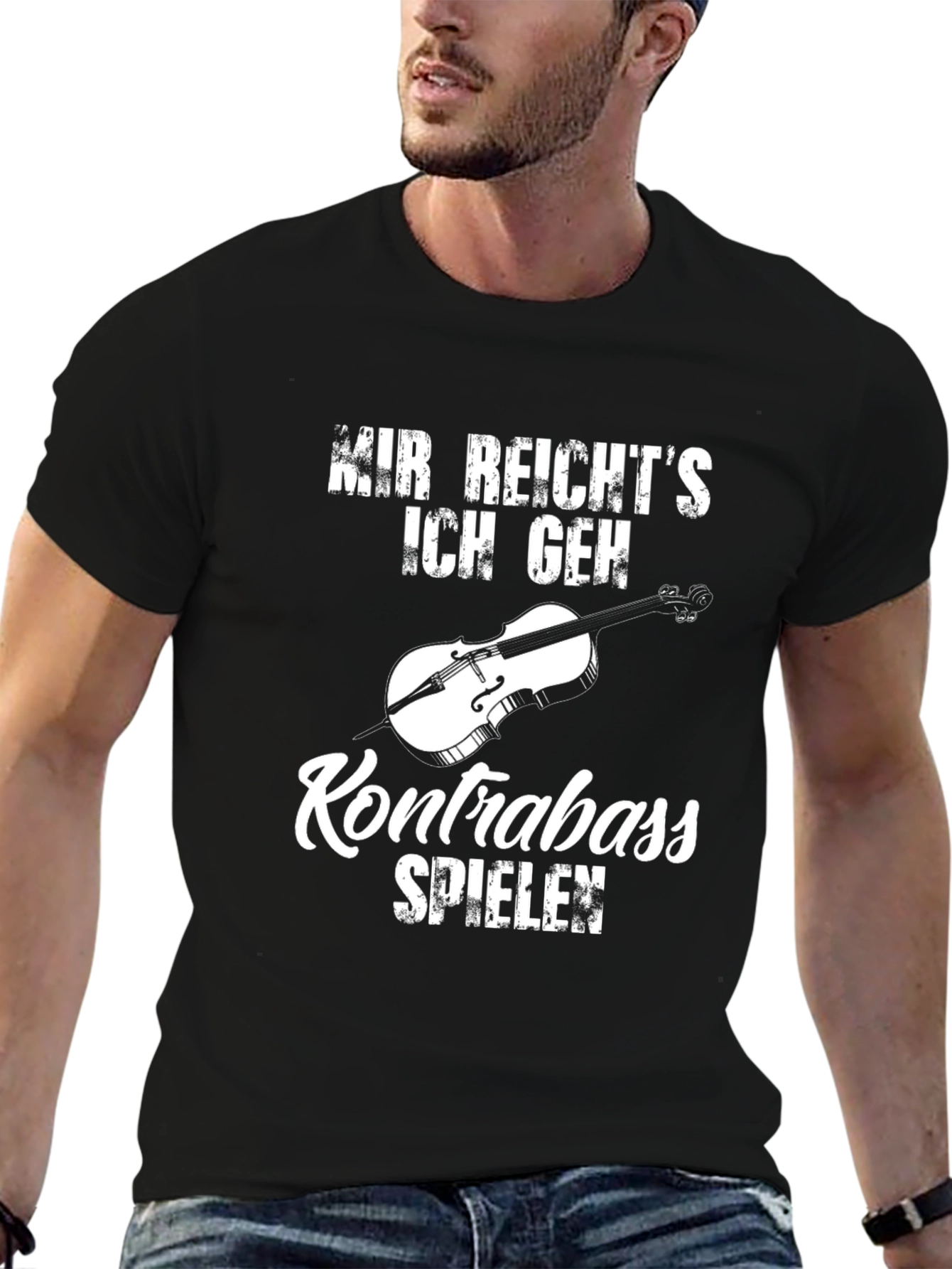 Kontrabass Musician T-Shirt - Black