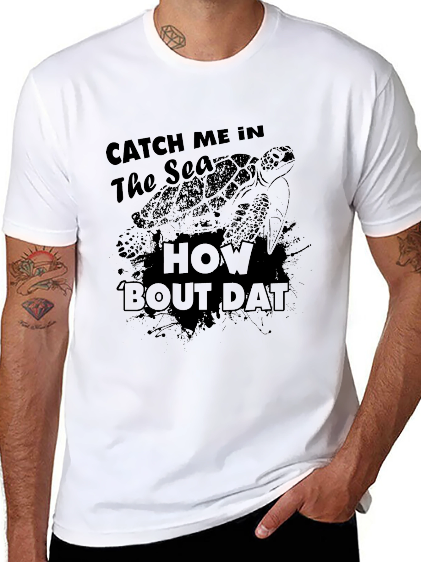 Catch Me In The Sea Turtle Graphic T-Shirt
