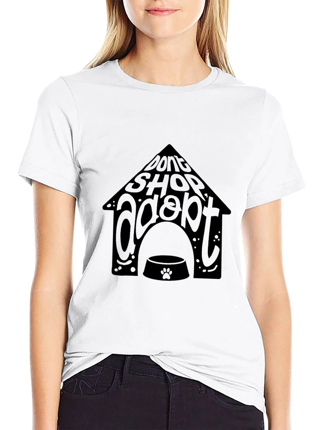 Adopt Don’t Shop T-Shirt – Dog Rescue Tee | Gift for Dog Lovers | Soft Cotton Shirt | Buy 2 Save Shipping